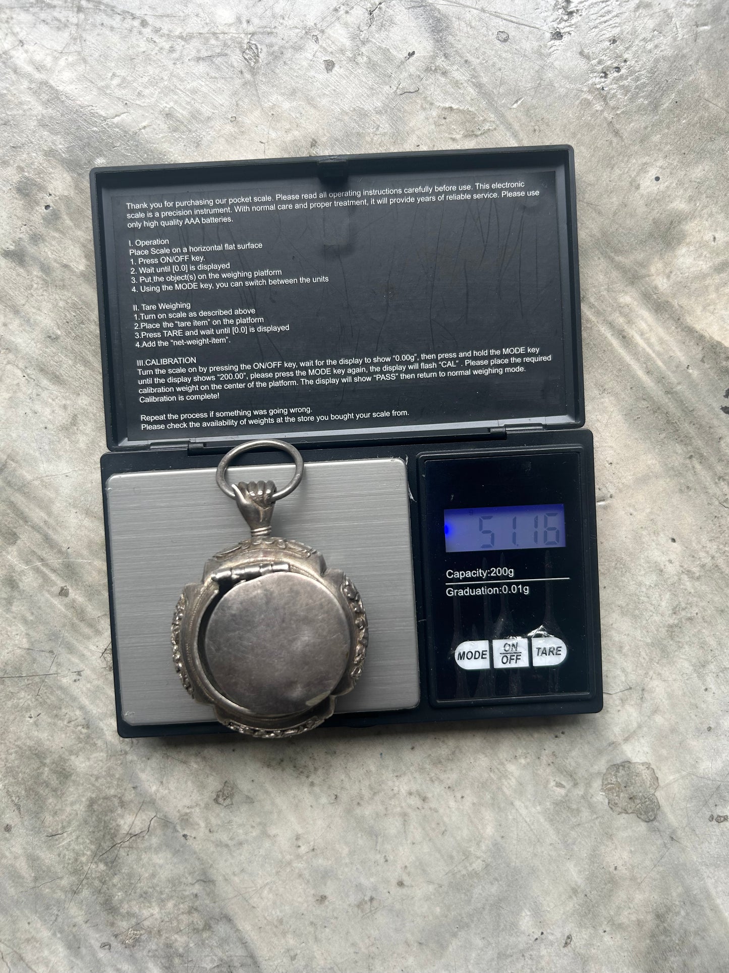 Vintage Silver 925 God Hand Pendant