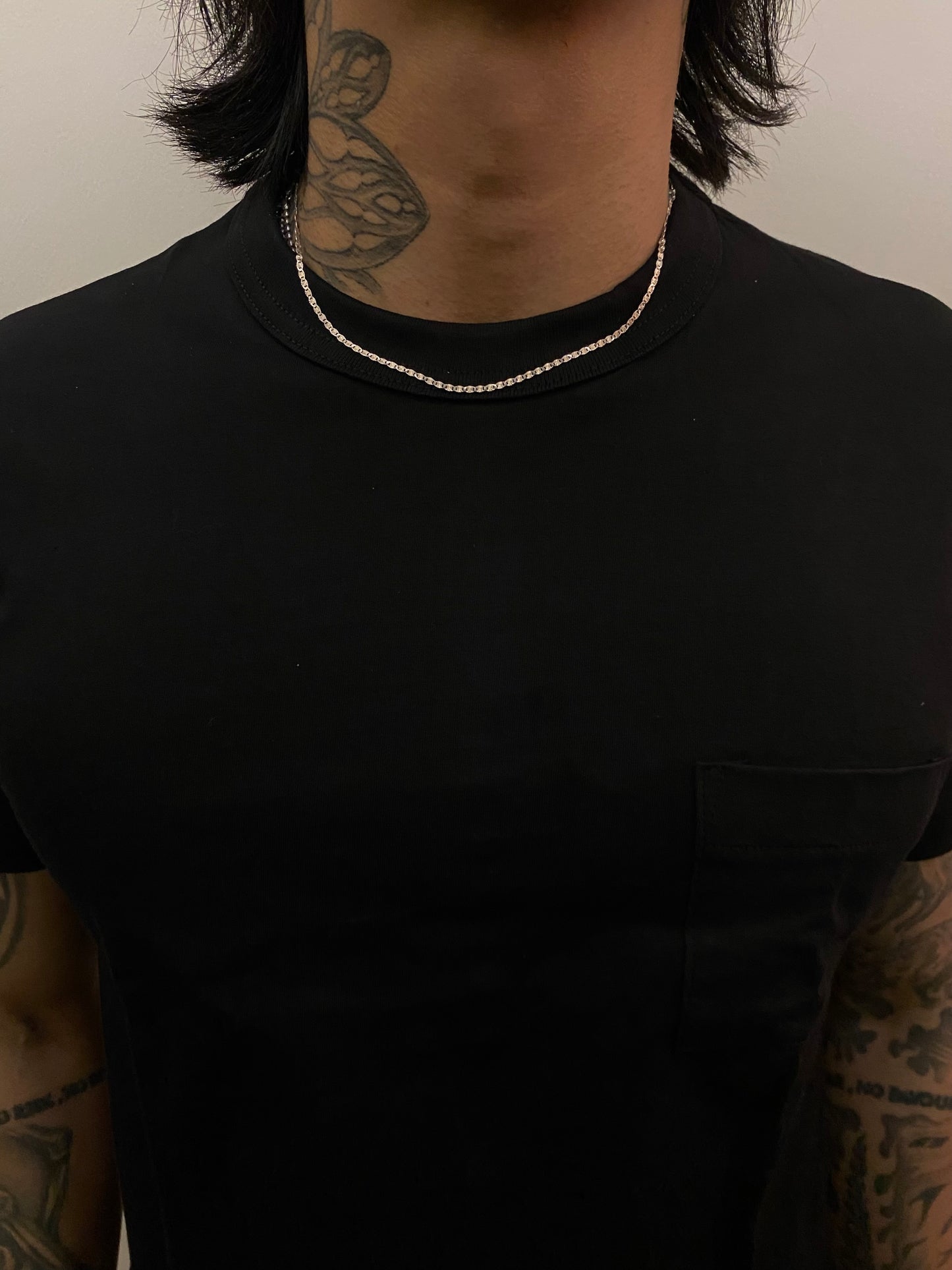 Vintage Silver 925 Valentino Link Diamond cut necklace