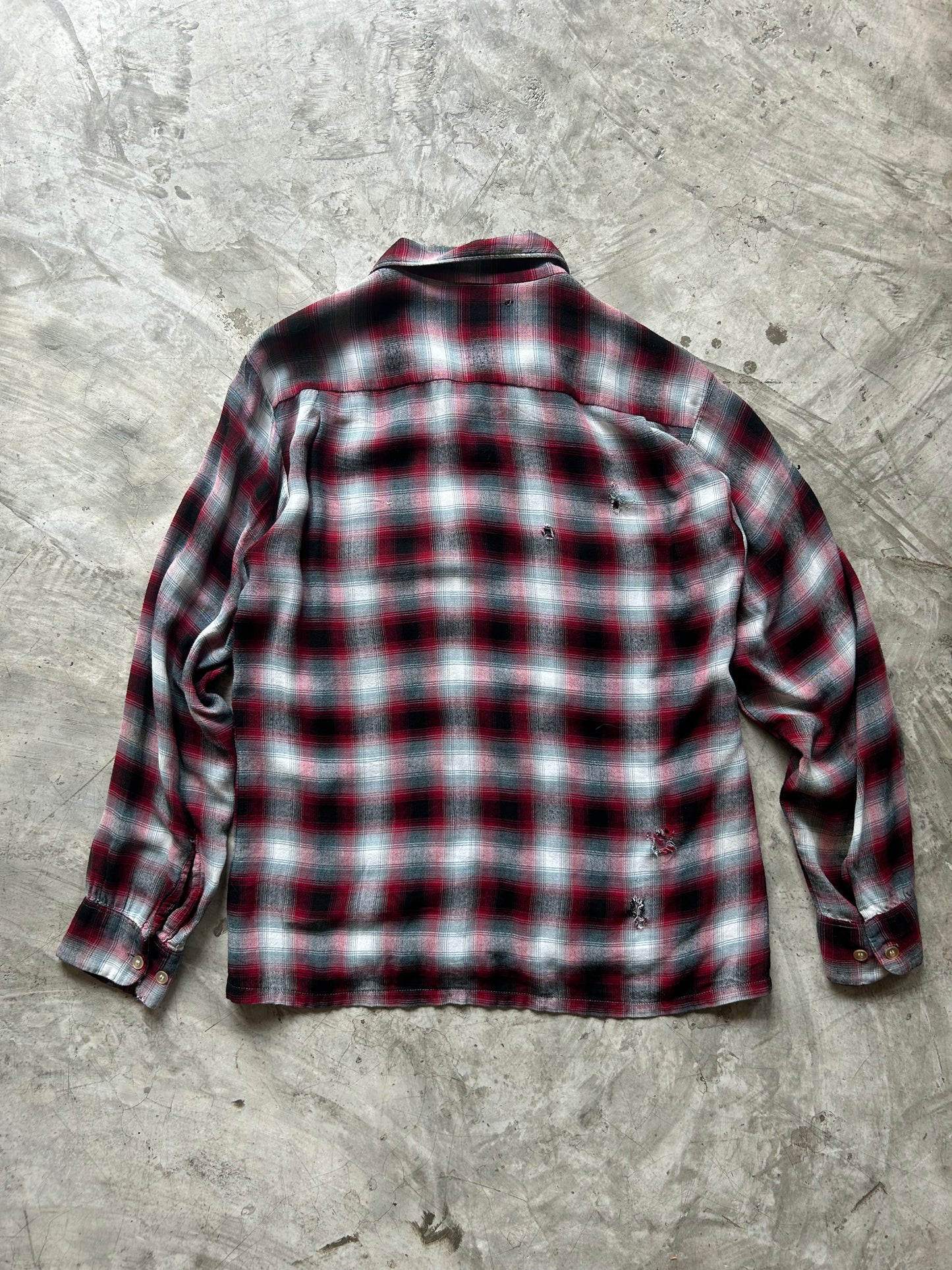 1960's Vintage Towncraft Rayon Plaid Shirt