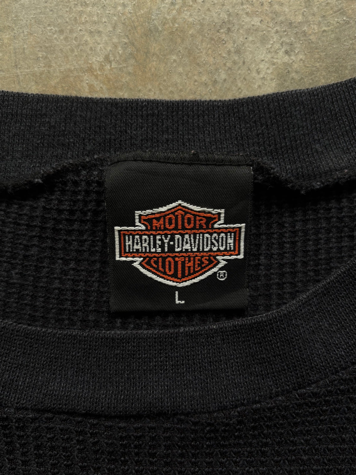 Vintage 90’s Harley Davidson flame Thermal Tee