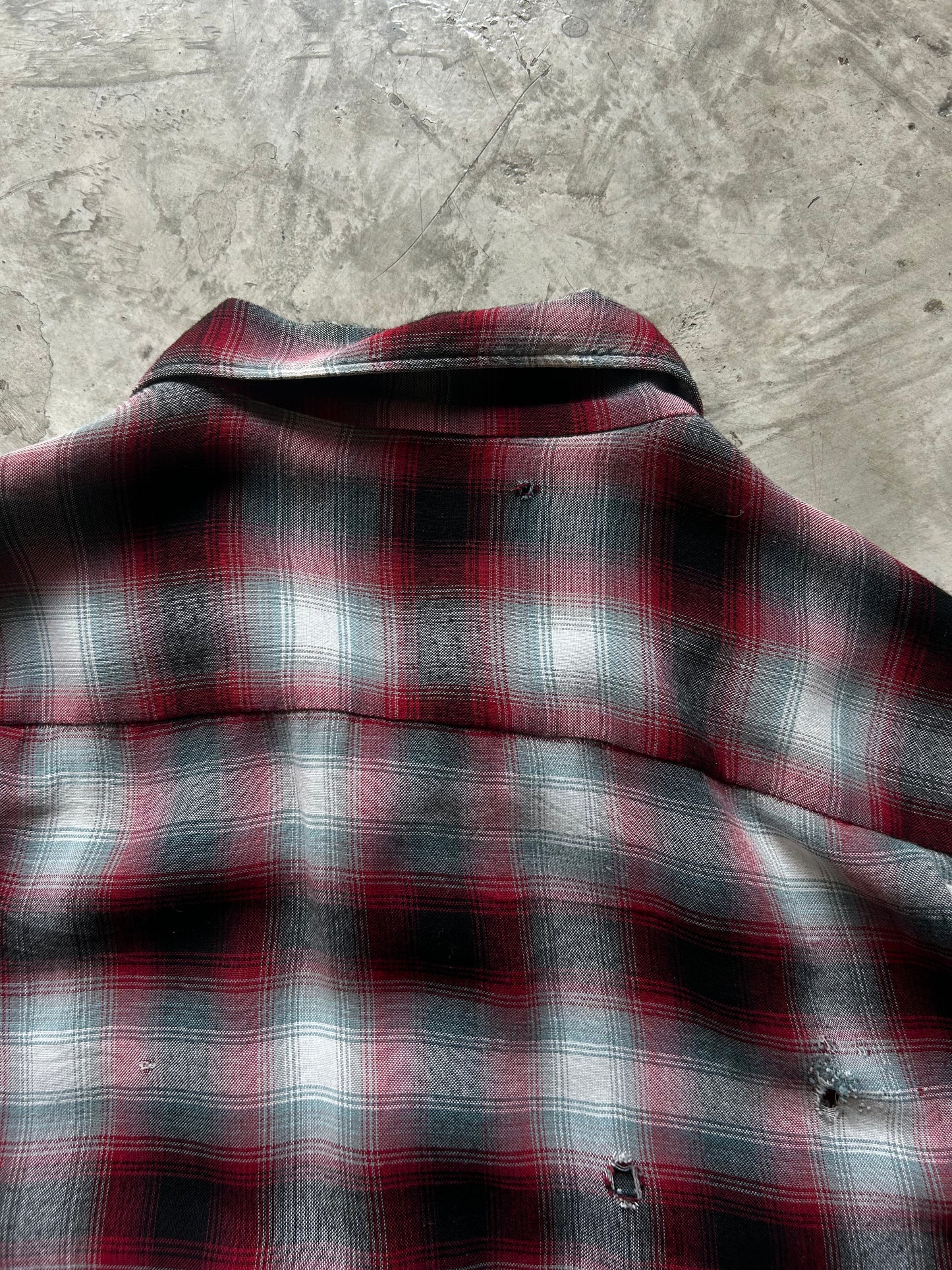 1960's Vintage Towncraft Rayon Plaid Shirt
