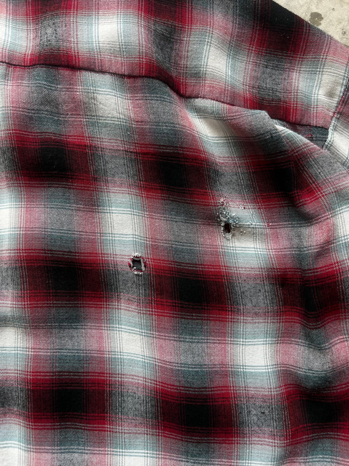 1960's Vintage Towncraft Rayon Plaid Shirt