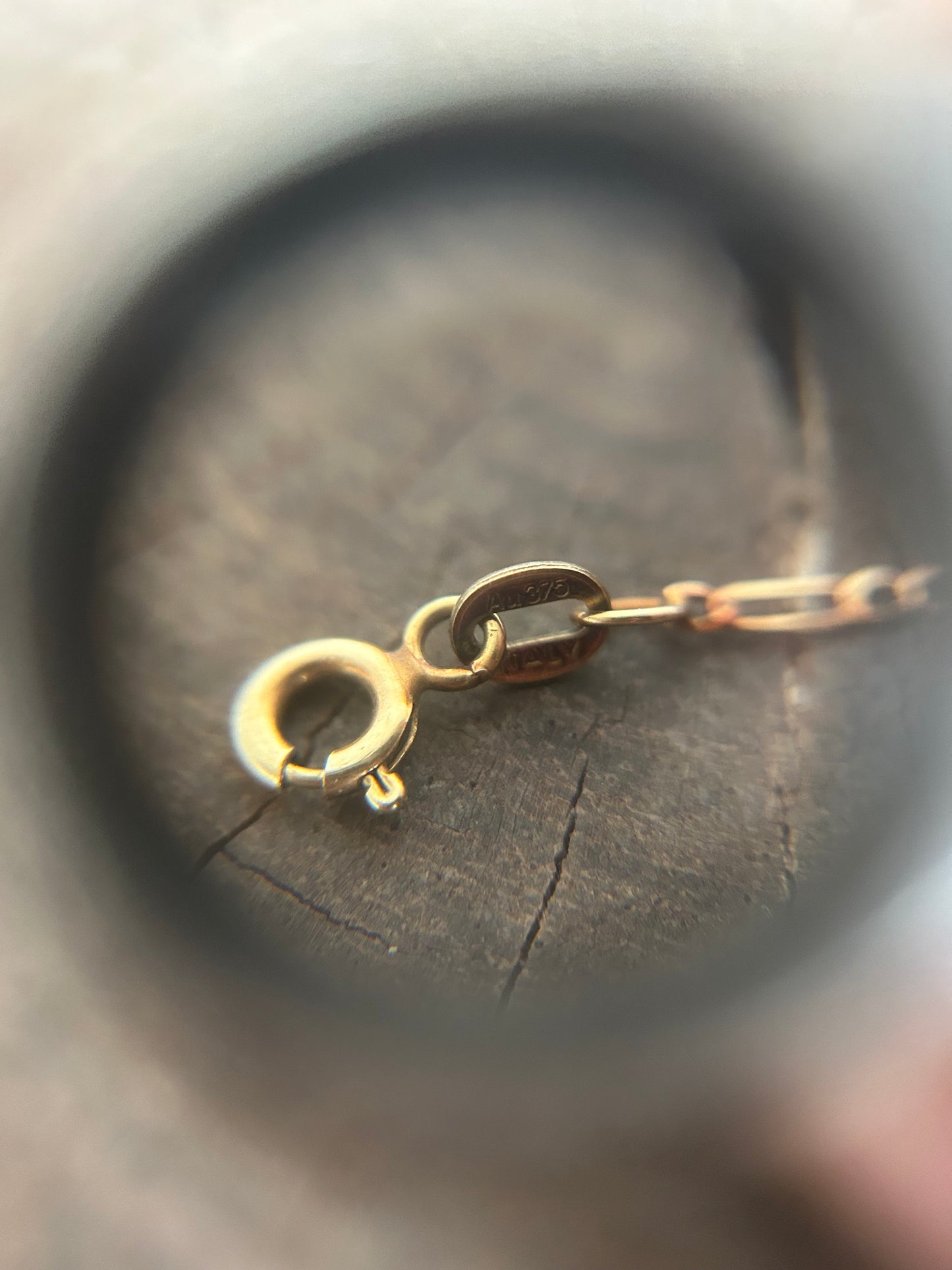 Vintage Gold 9K italy Figaro 3-1 Classic Neckalce