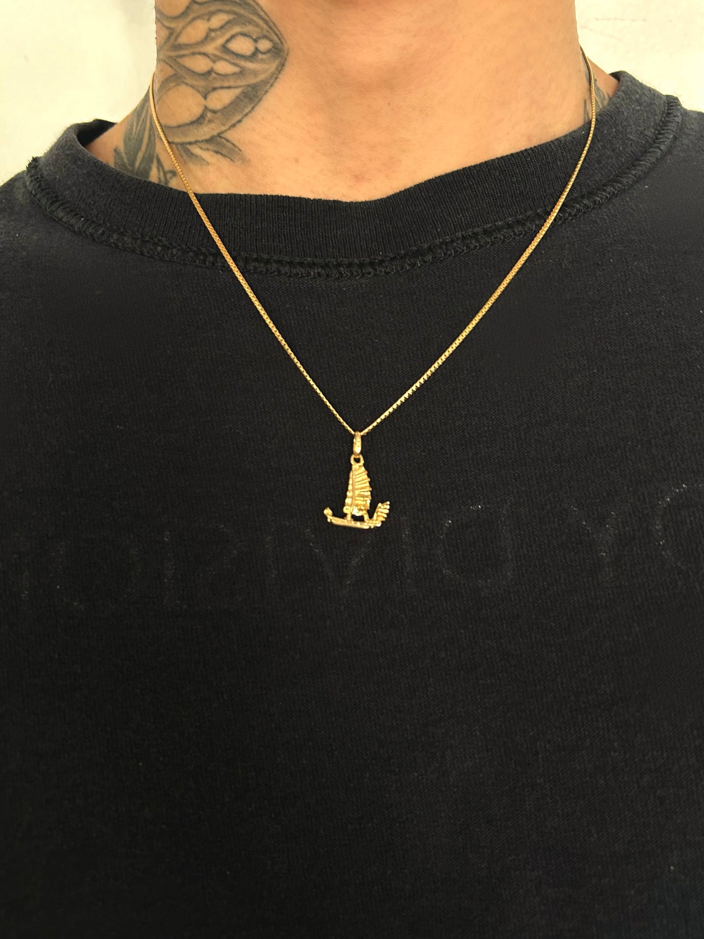 Vintage Gold 14k Sailing Ship Charm