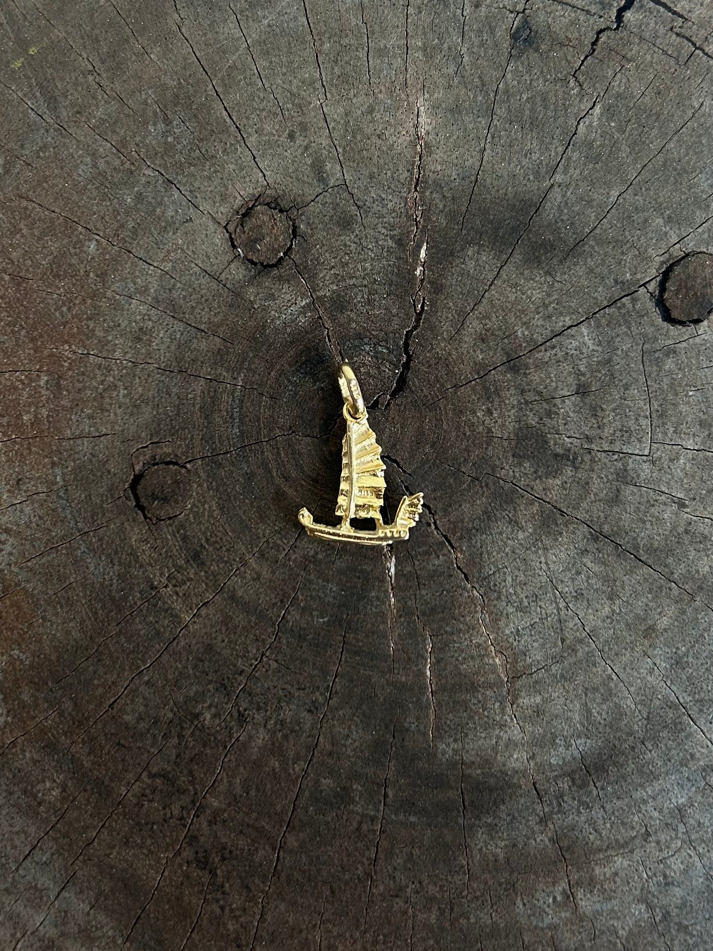 Vintage Gold 14k Sailing Ship Charm