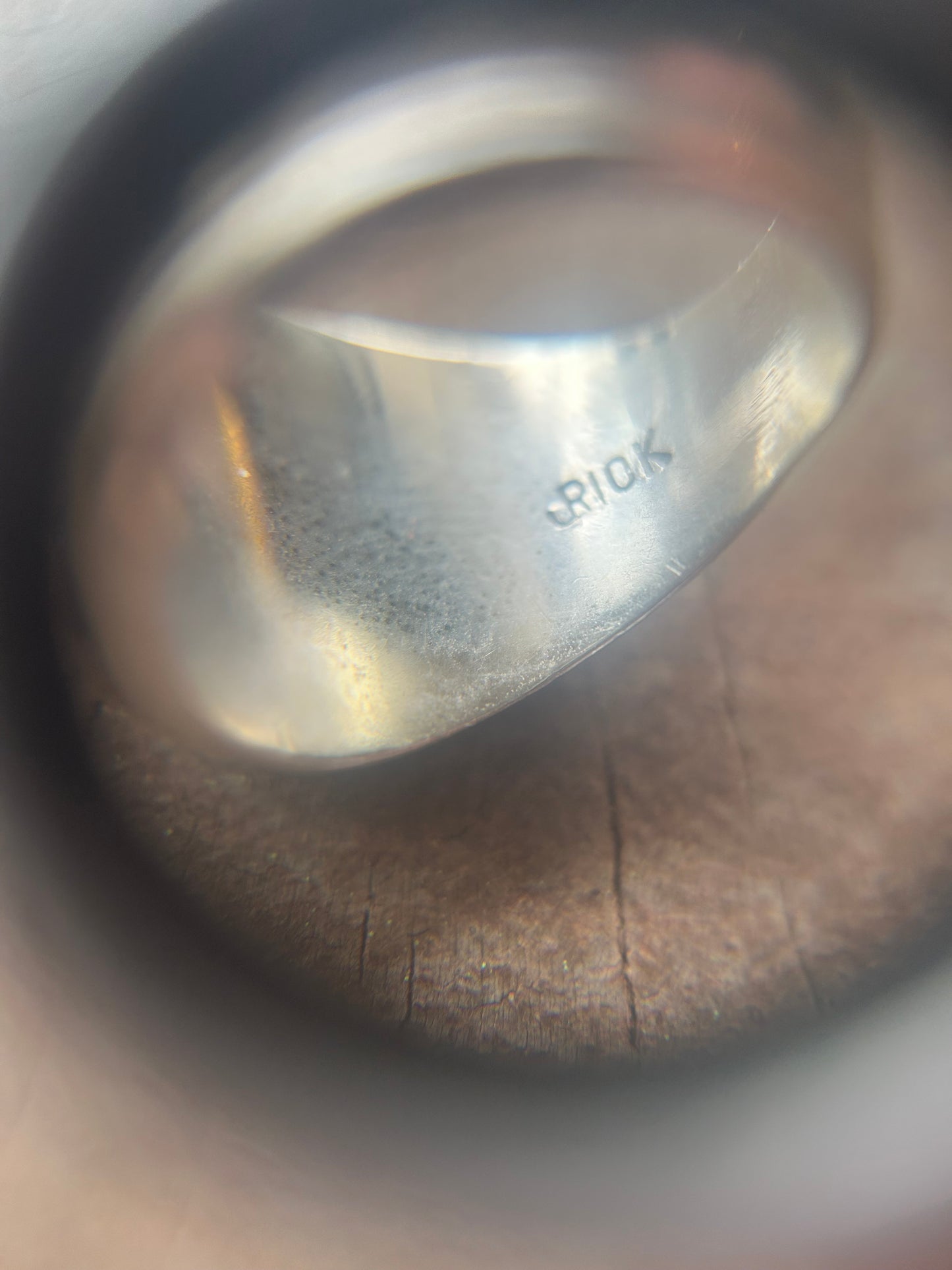 Vintage White Gold 10K & Blue Sapphire Unicersity RING