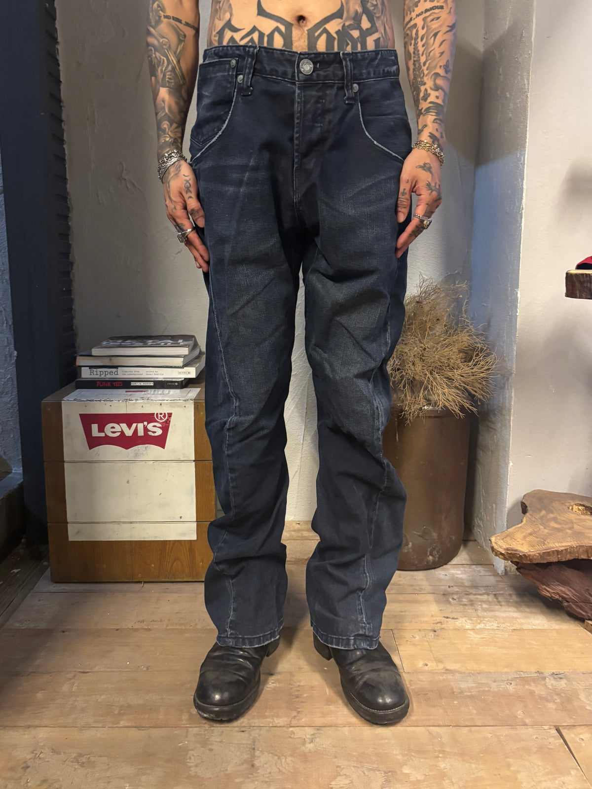 Vintage Levis Engineered  Faded black Jeans