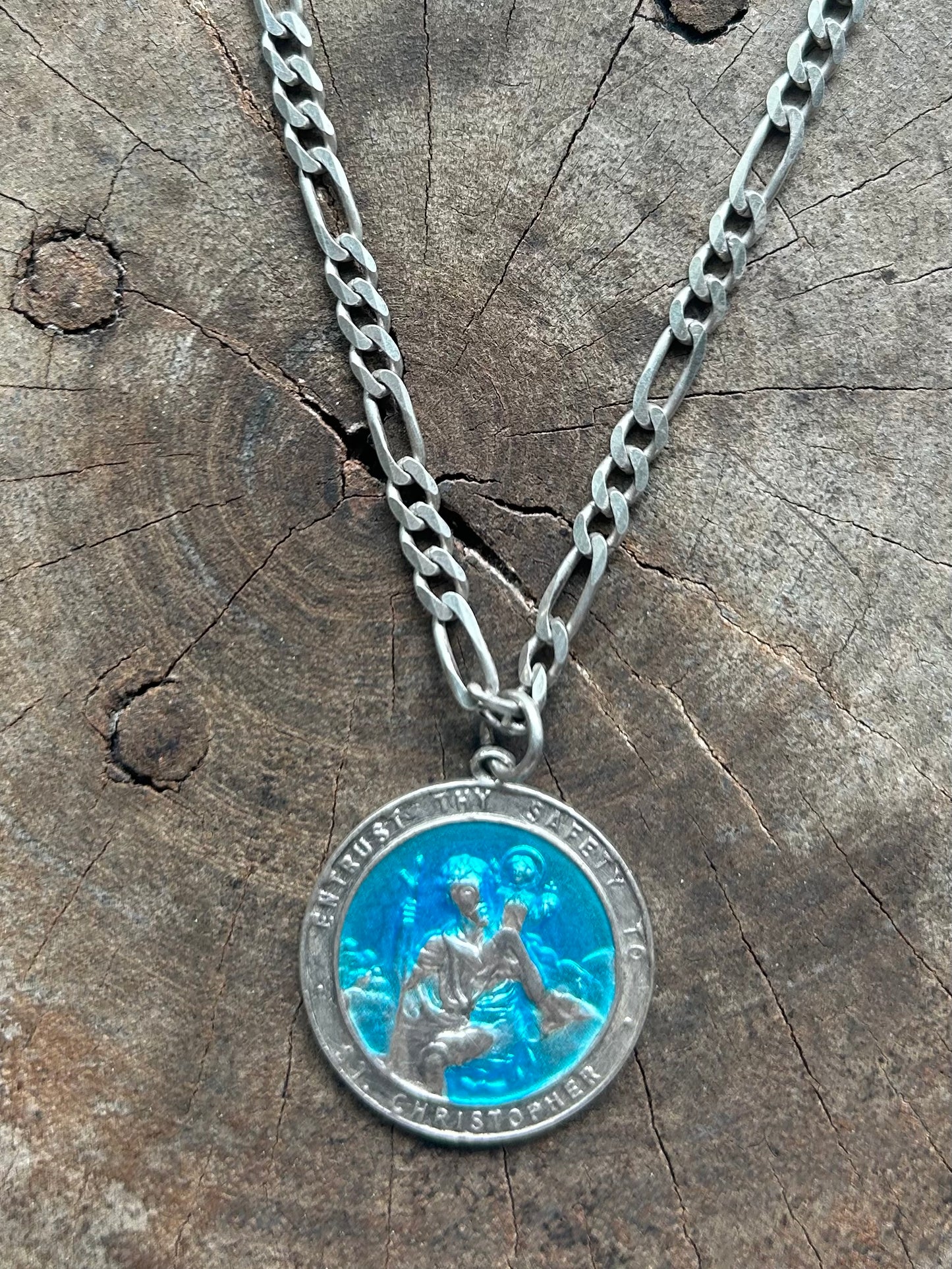 Vintage Silver 925 St. Christopher Necklace