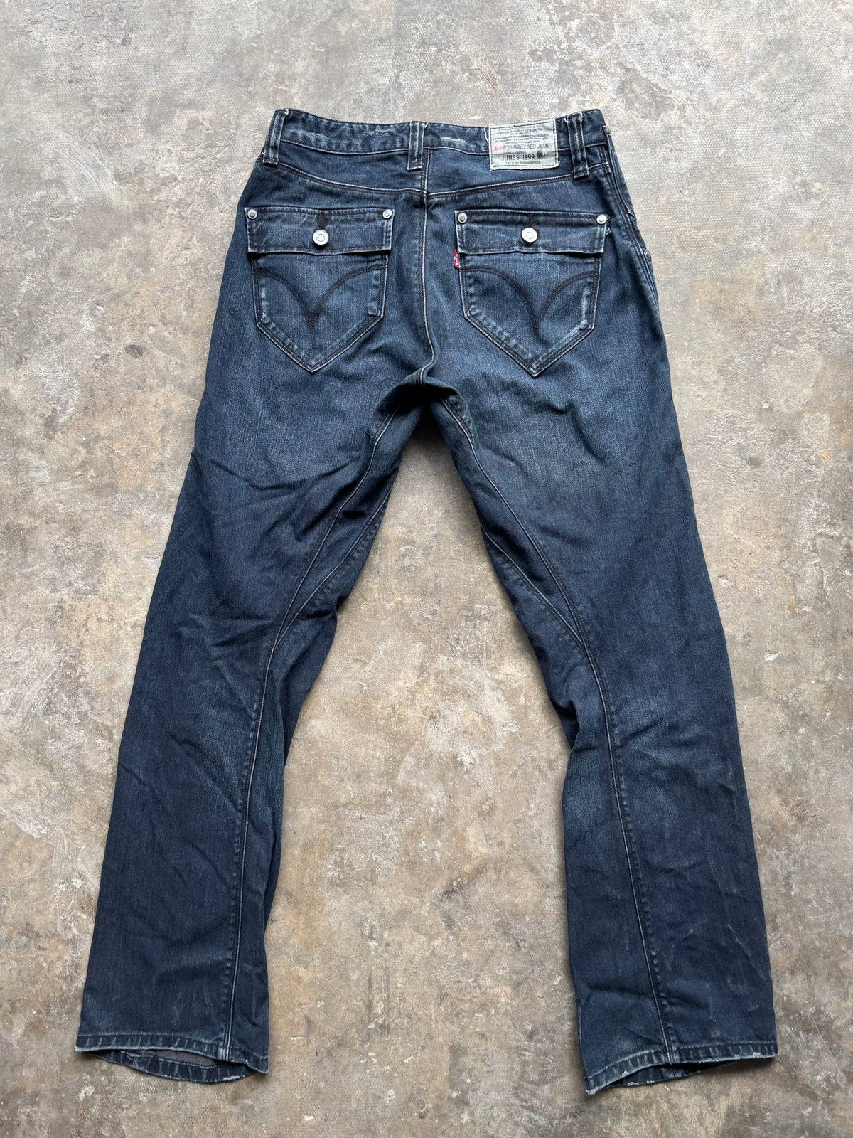 Vintage Levis Engineered  Faded black Jeans