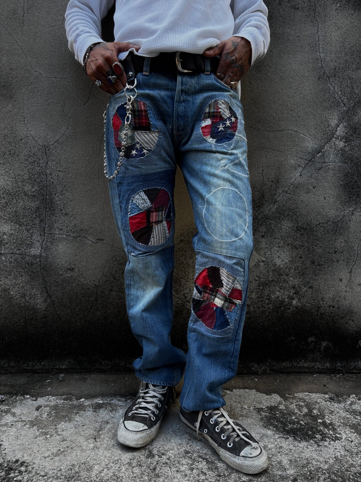Vintage Levis Big E distressed Boro Jeans