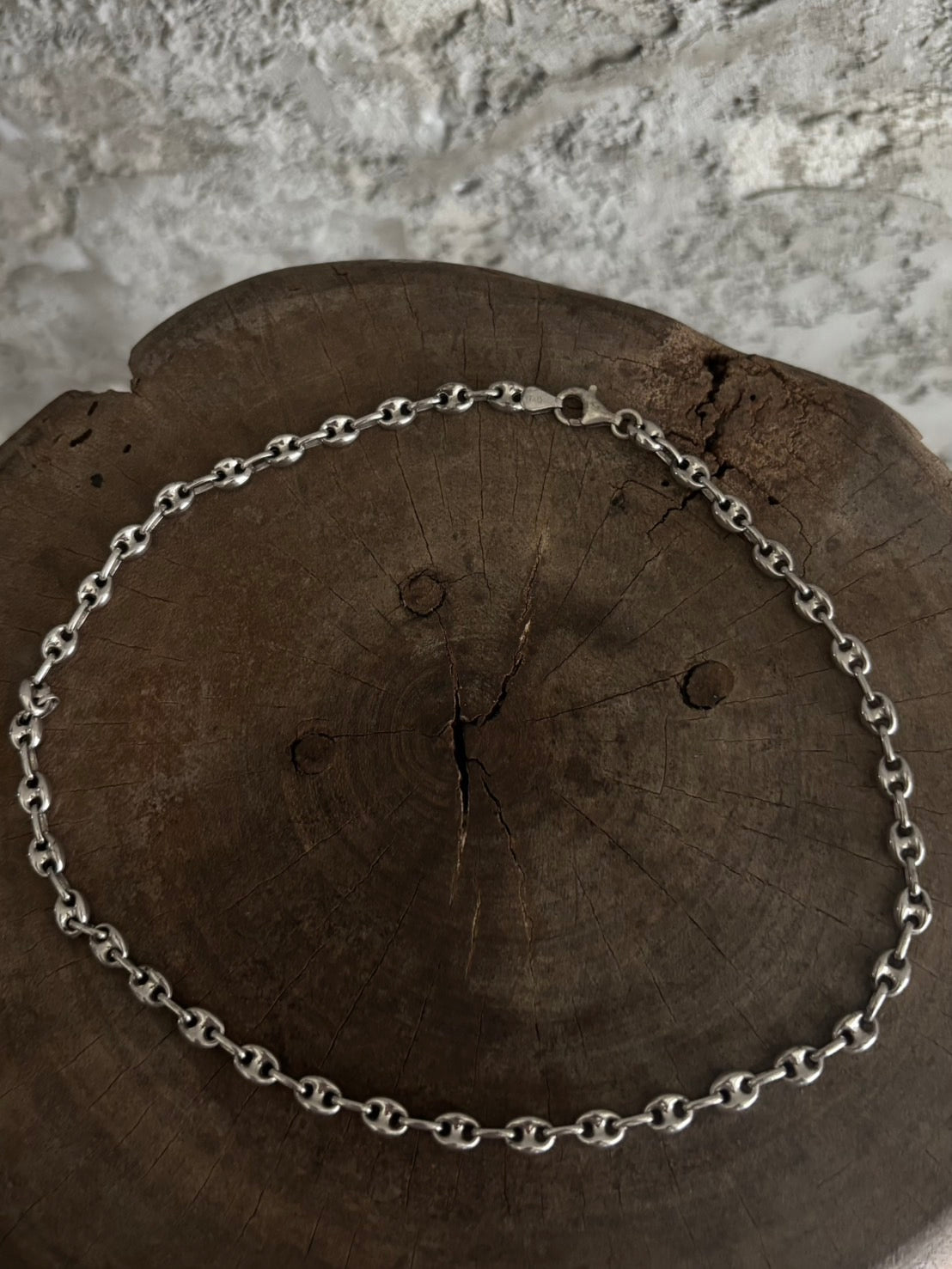 Vintage 925 Silver Coffee Bean Necklace