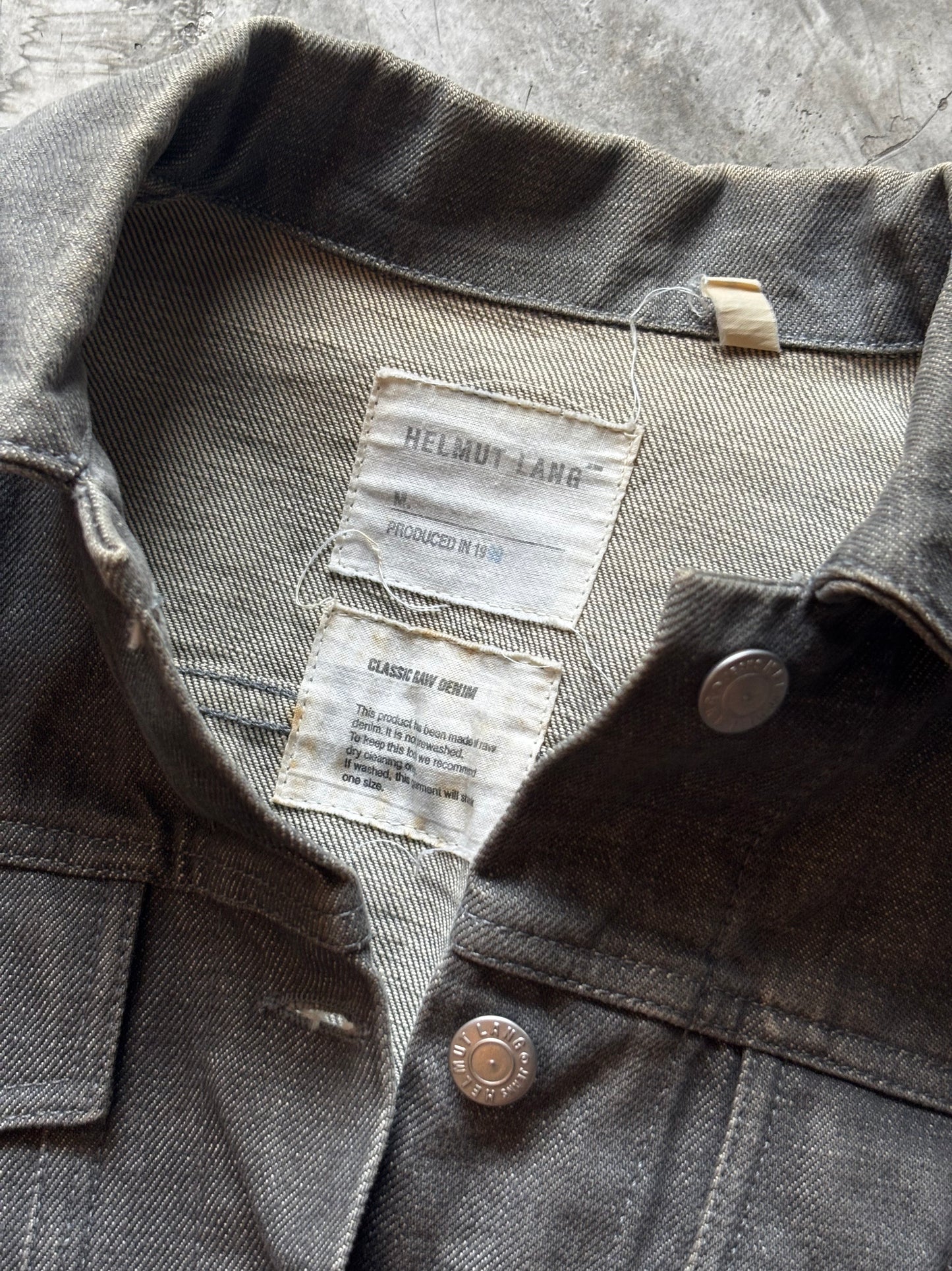 Helmut Lang 1999 Washed Grey Trucker Jacket