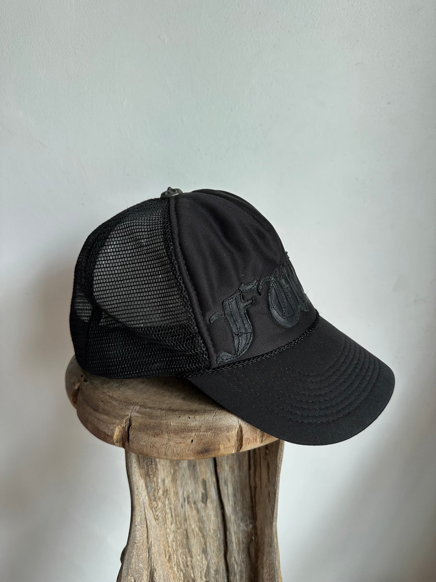 Vintage Chrome Hearts FUCK leather Patch Otto Cap