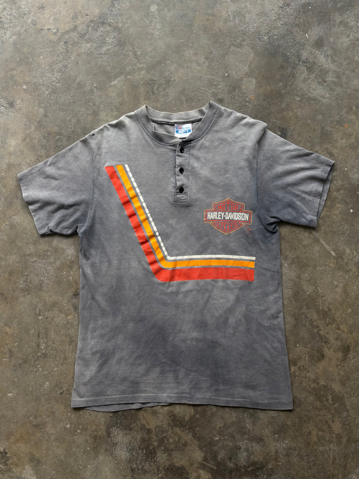 Vintage late 80’s Harley Davison Henry Racing Faded Tee