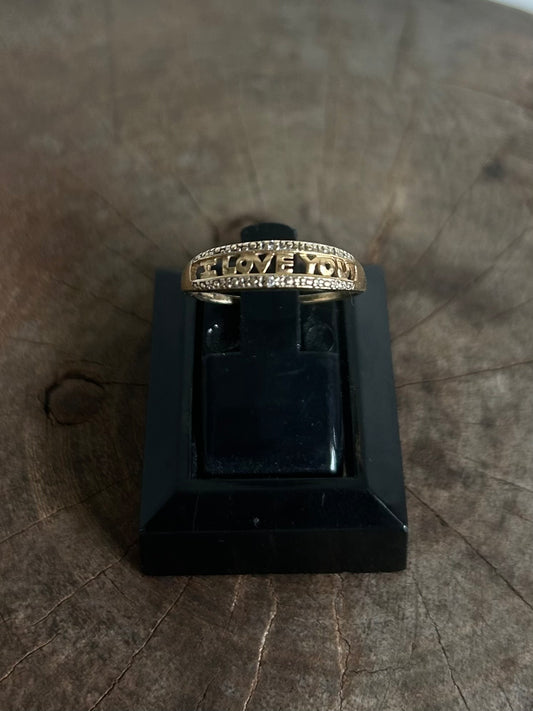 Vintage Gold 9K iloveyou Ring