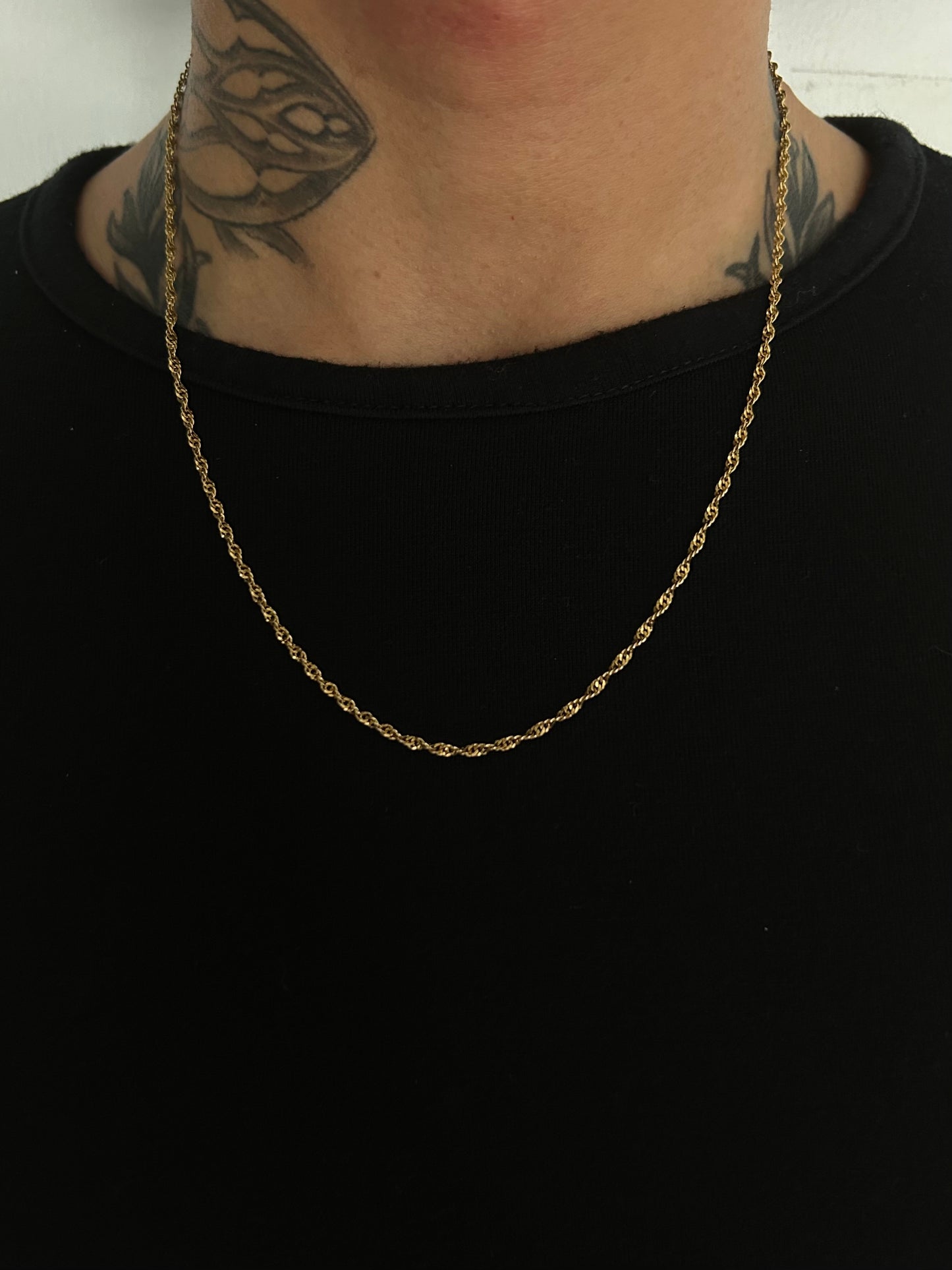 Vintage Gold 18K italy Twisted Chain necklace