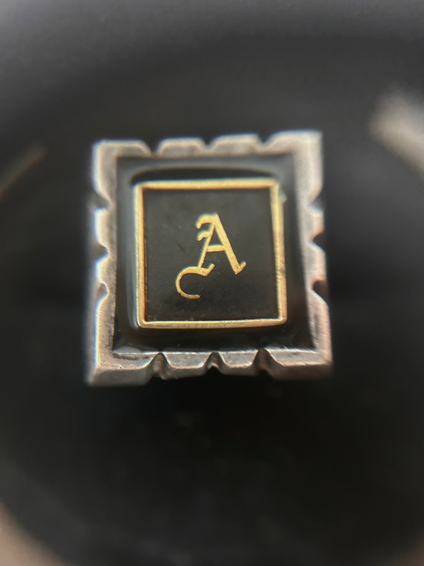 Vintage Sterling Silver Heavy Signet Ring