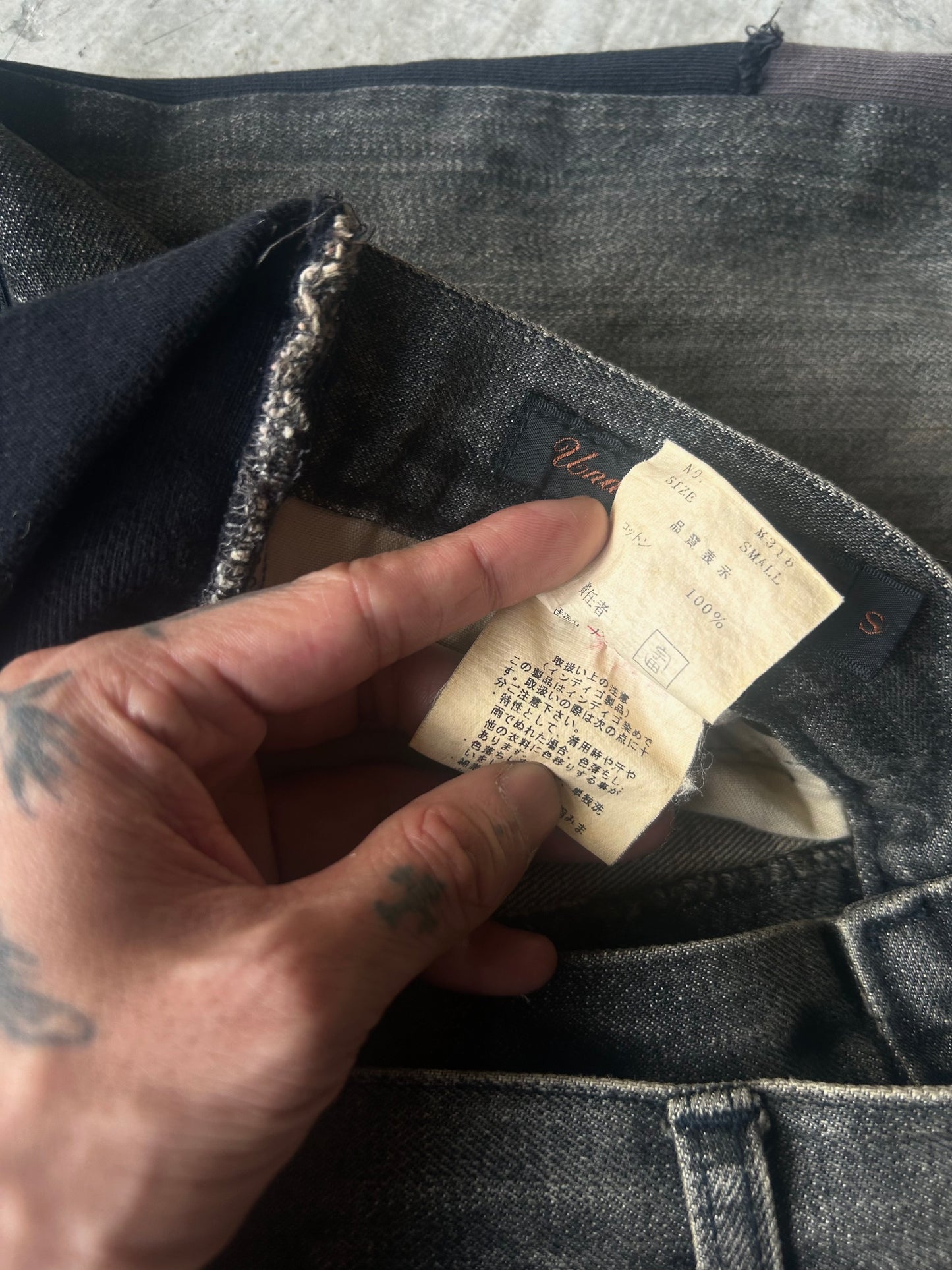 Undercover Rebel gods hybrid 2002 denim jeans