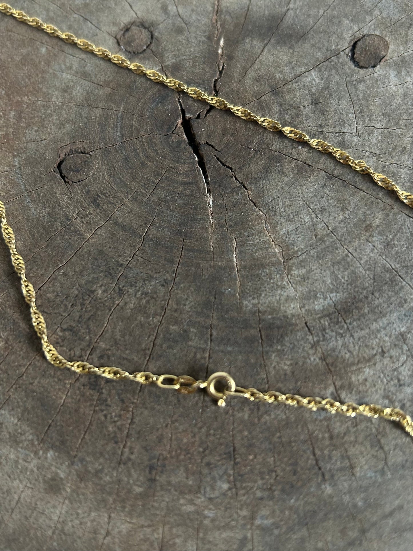 Vintage Gold 18K italy Twisted Chain necklace