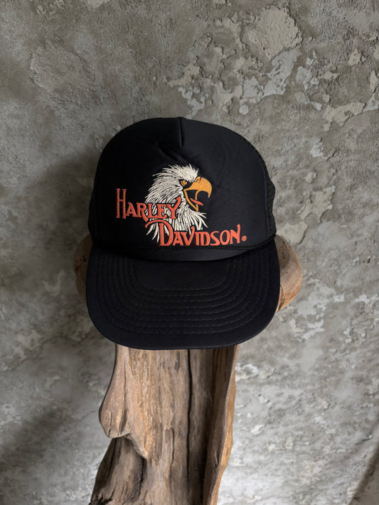 Vintage 1980’s Harley Davidson Eagle Trucker Hat