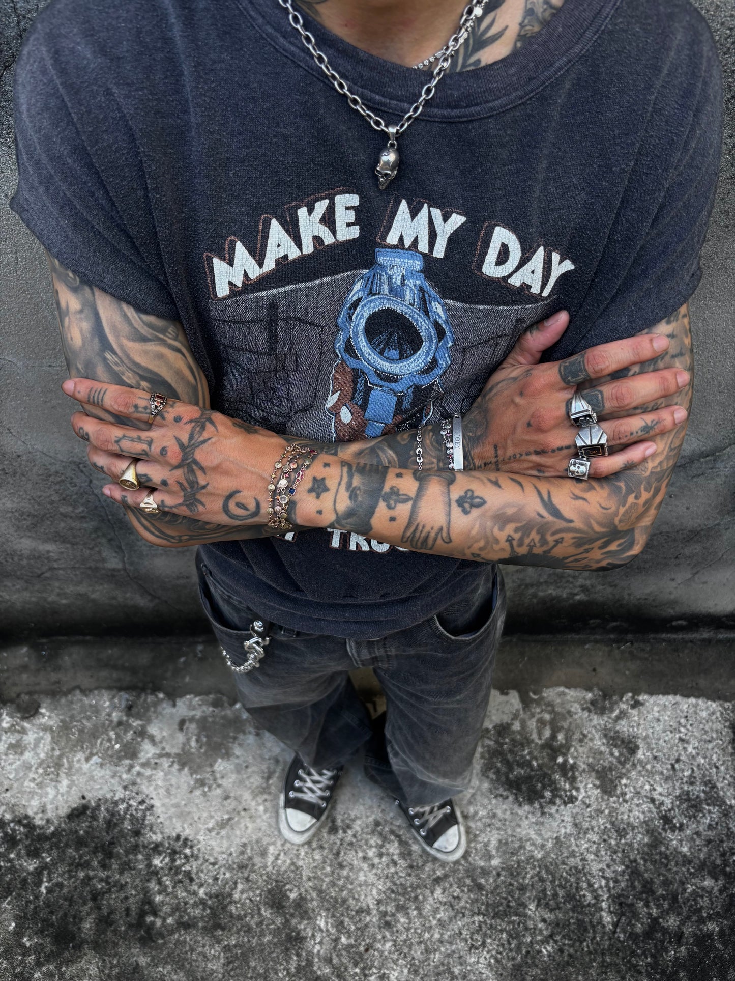 Vintage 80’s Make My Day Faded Sweatshirt