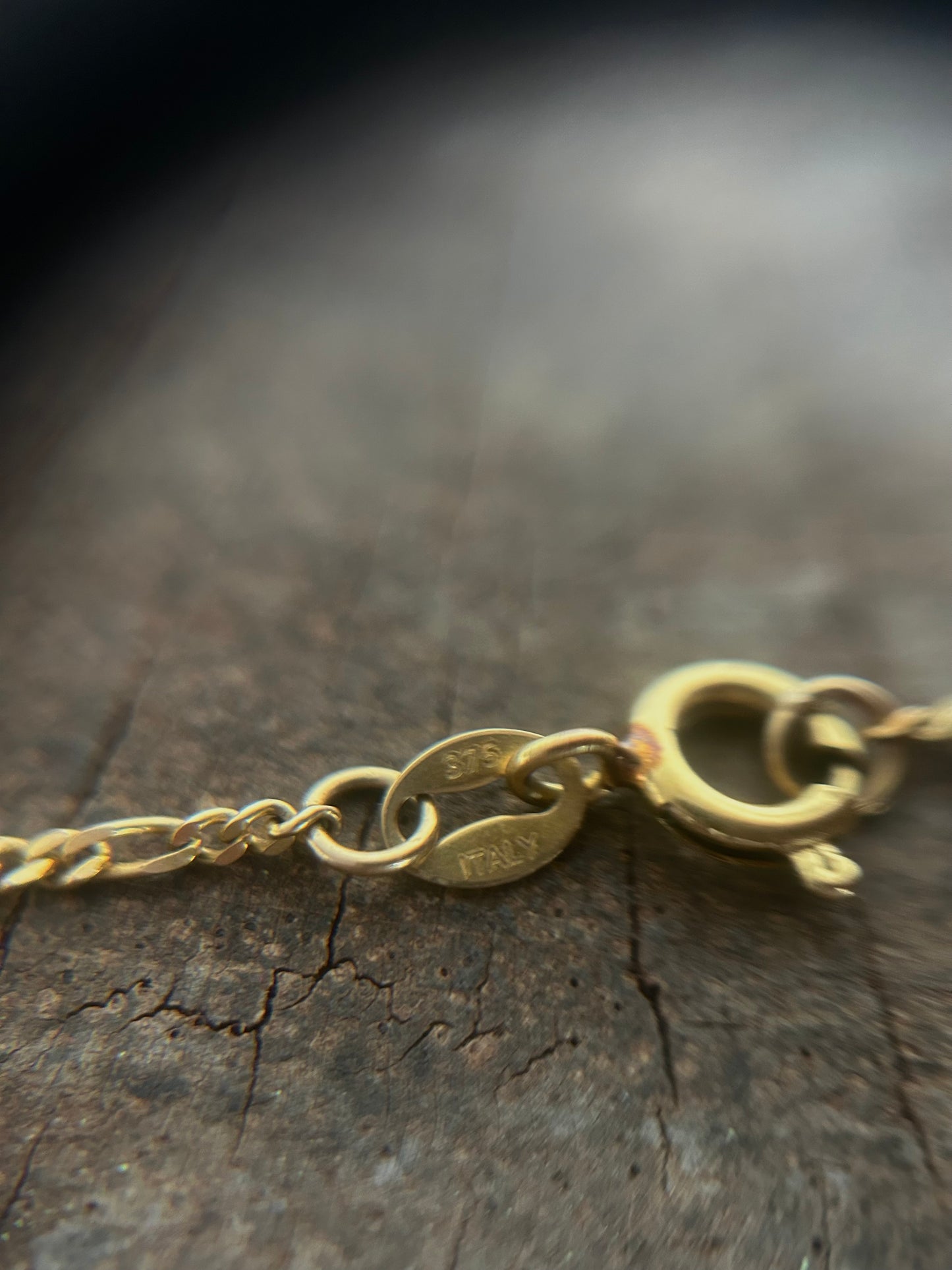Vintage Gold 9K chain necklace (16”)