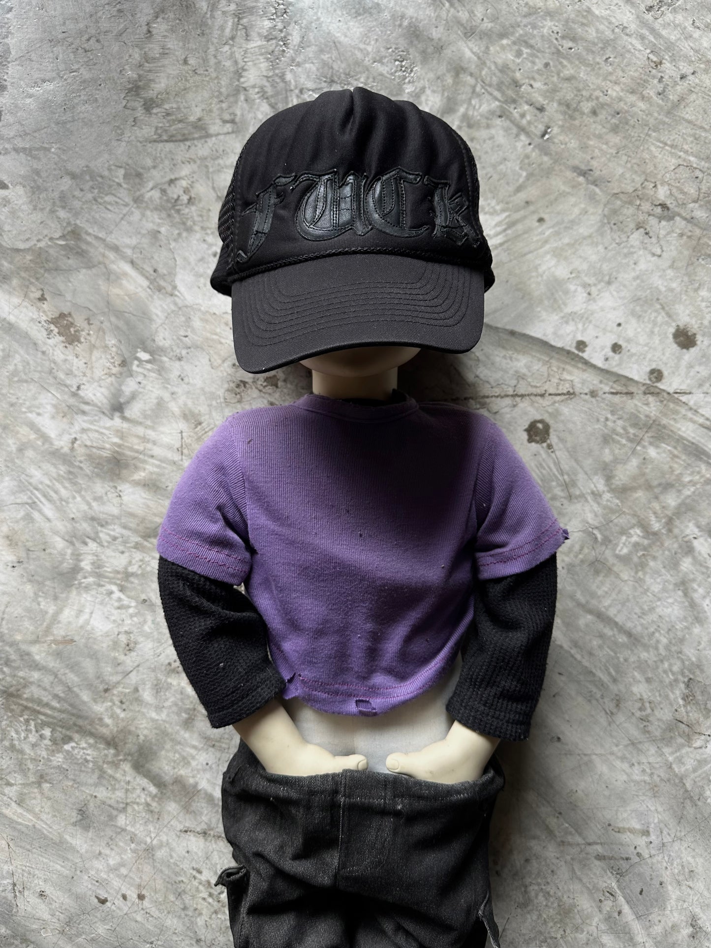 Vintage Chrome Hearts FUCK leather Patch Otto Cap