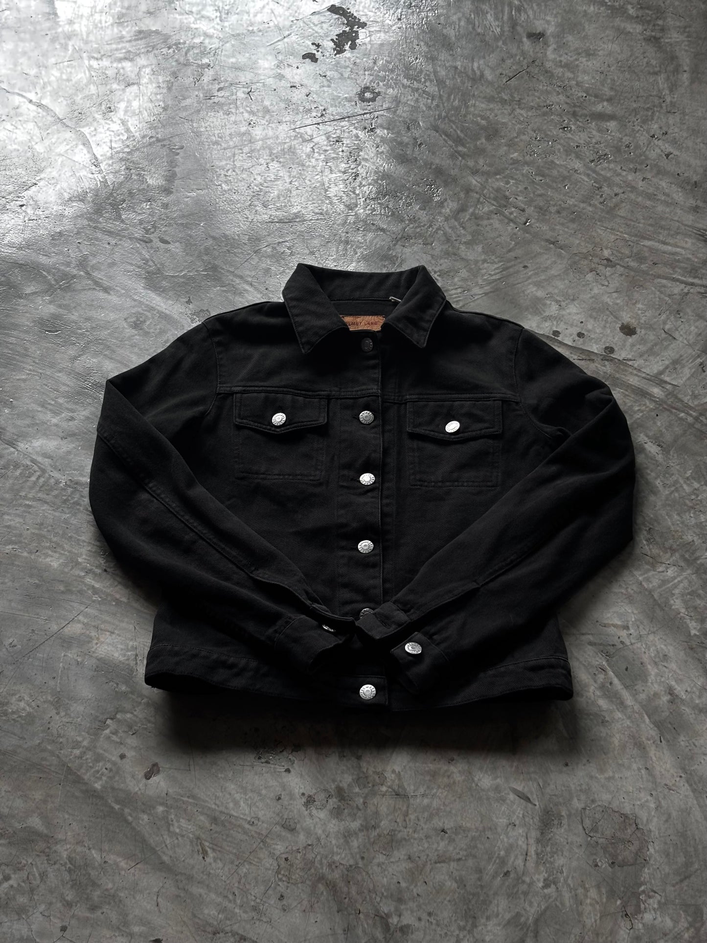 Helmut Lang 1998 Vintage Black Trucker Jacket