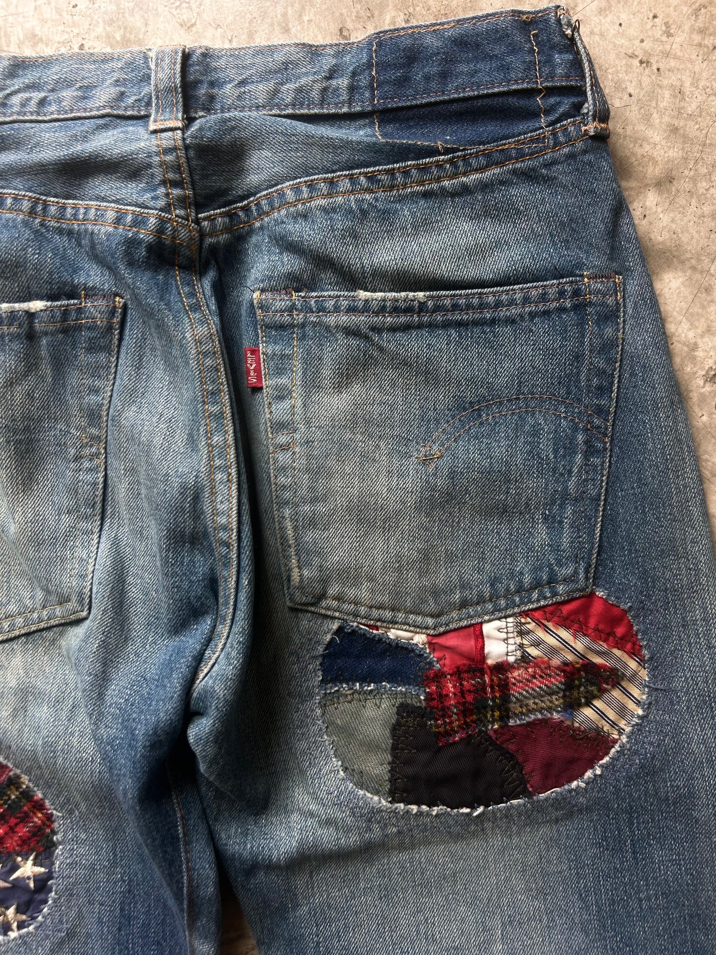 Vintage Levis Big E distressed Boro Jeans