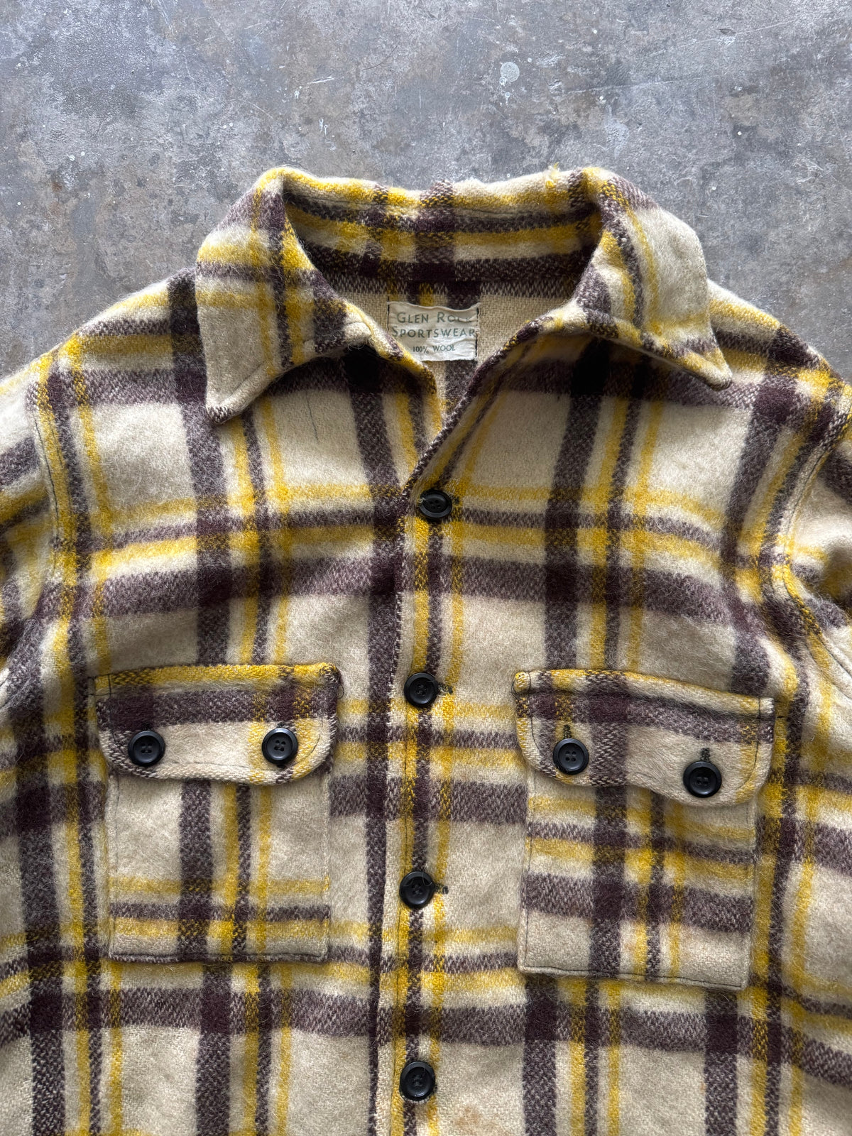 Vintage 1970’s GLEN ROCK Flannel Wool Shirt