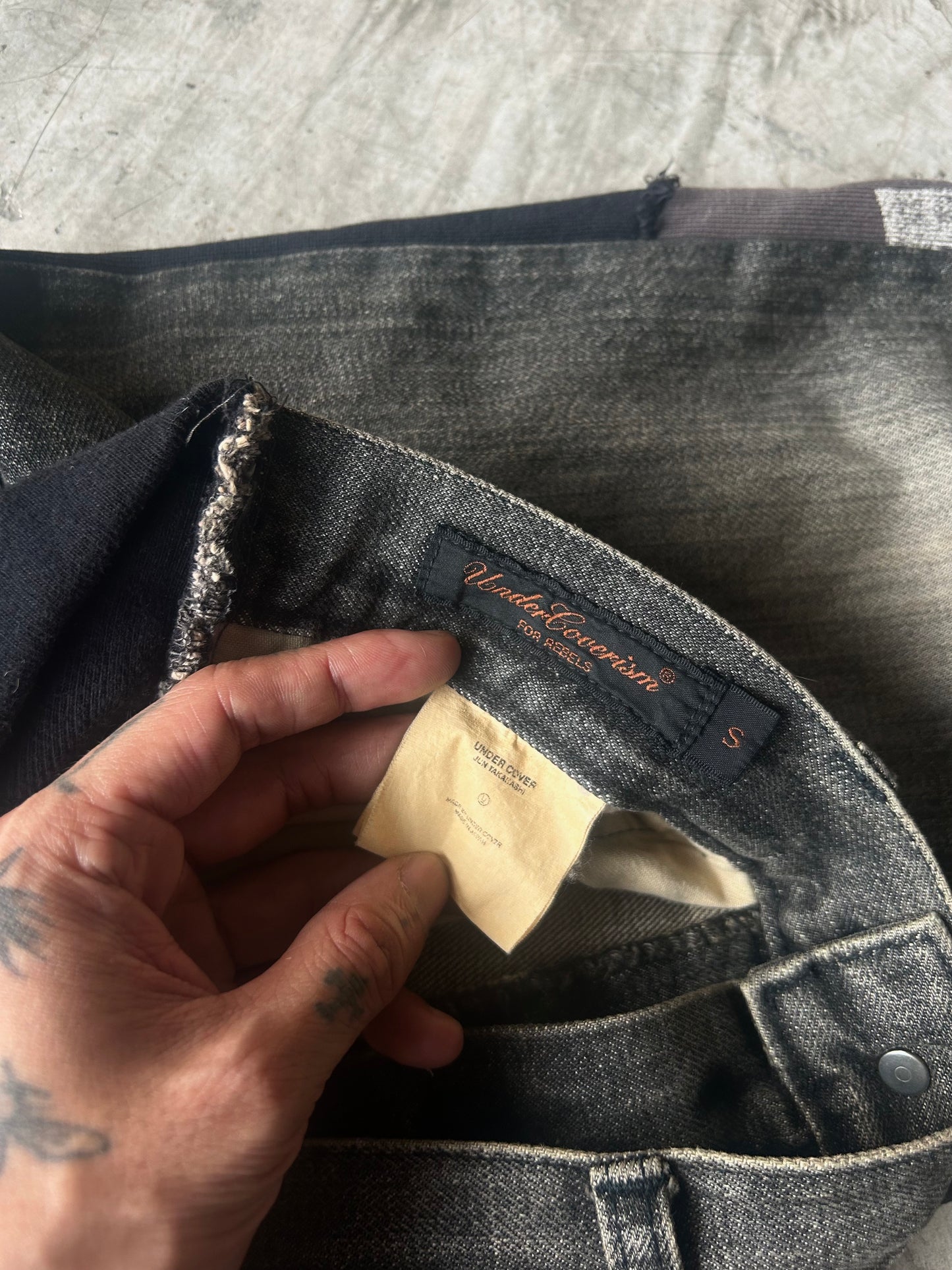 Undercover Rebel gods hybrid 2002 denim jeans