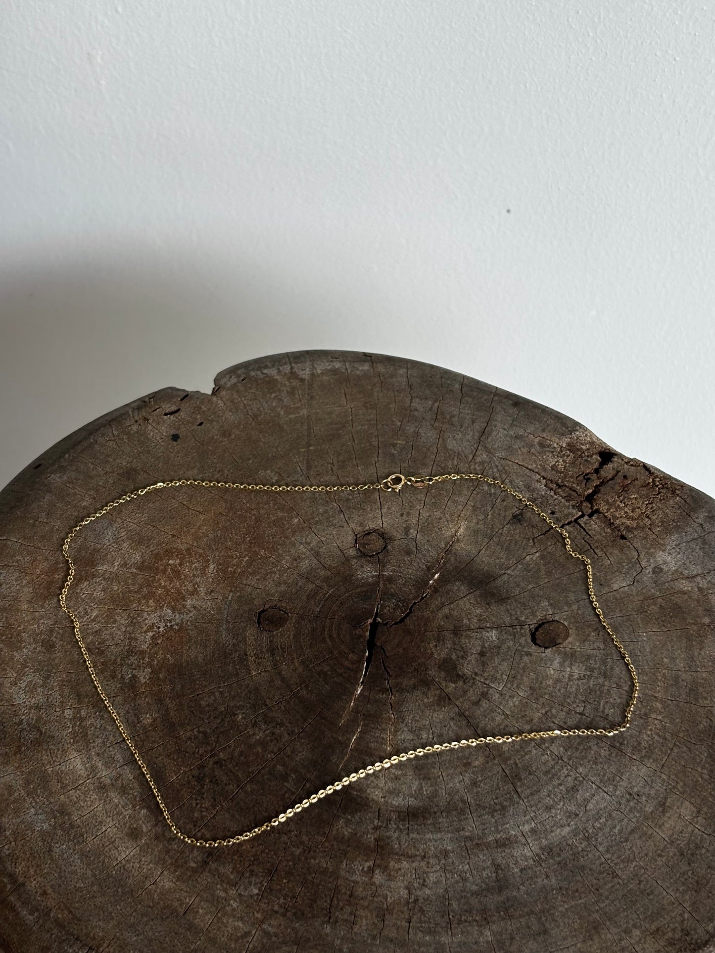 Vintage Gold 9K chain necklace (16”)