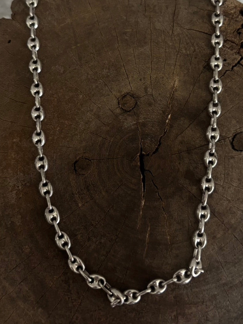 Vintage 925 Silver Coffee Bean Necklace