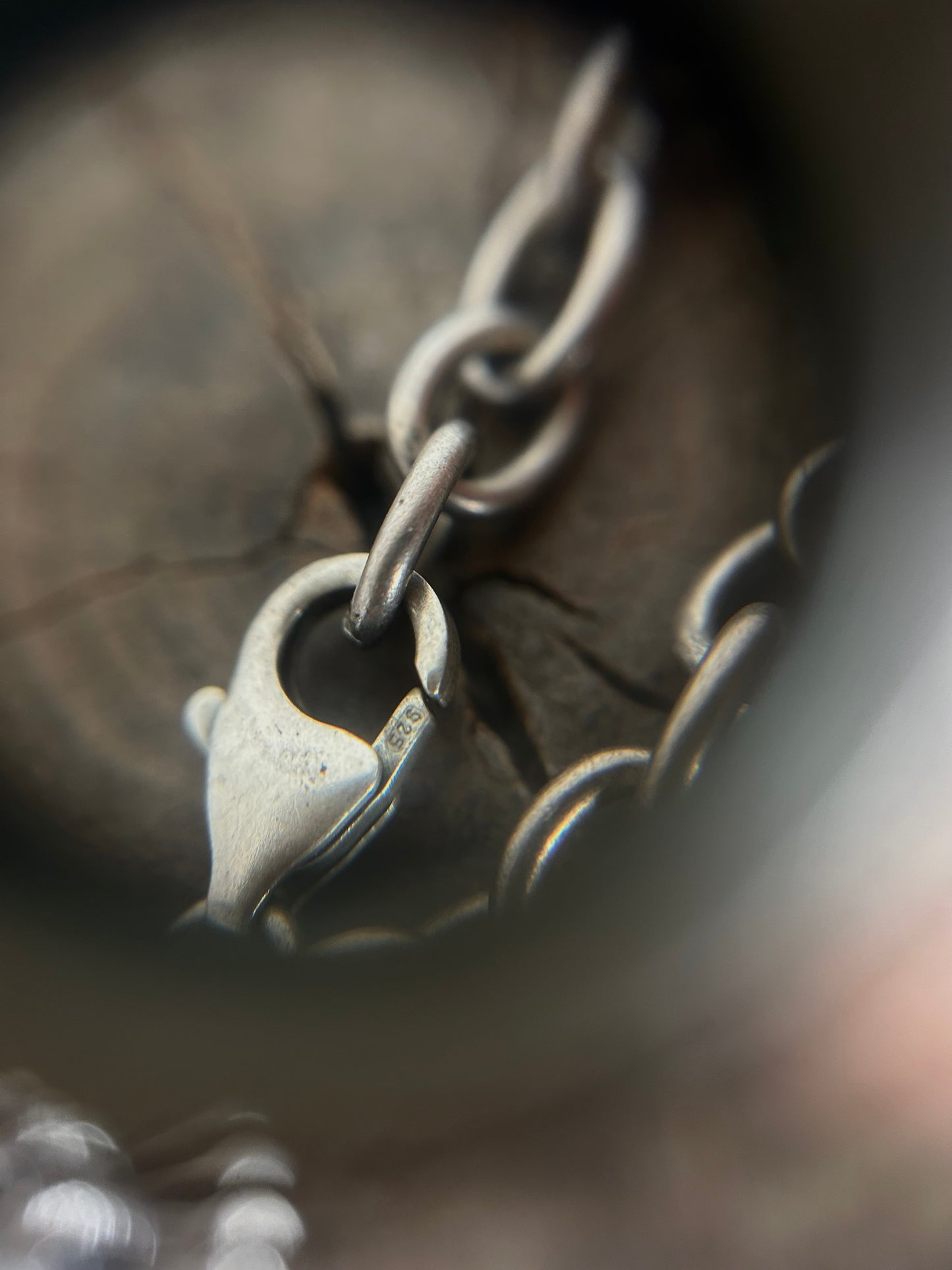 Vintage silver 925 Heart Chain Bracelet