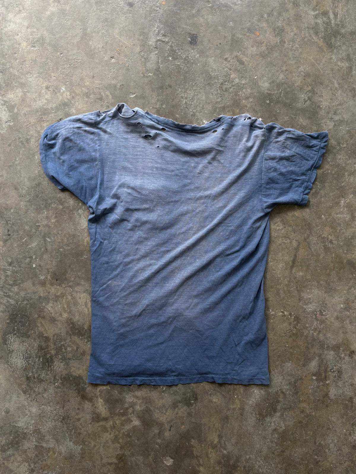 Vintage late 70’s Faded Navy distressed Pocket Tee
