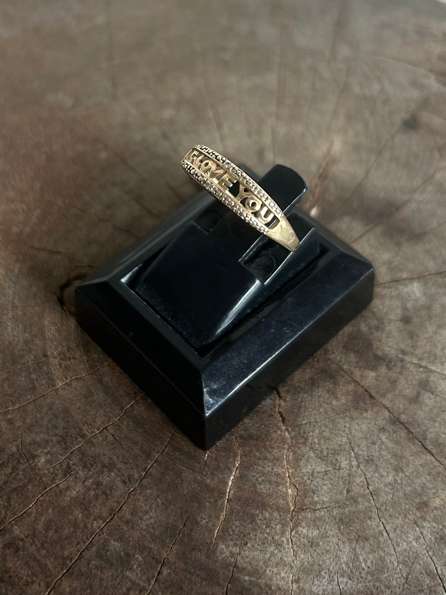 Vintage Gold 9K iloveyou Ring