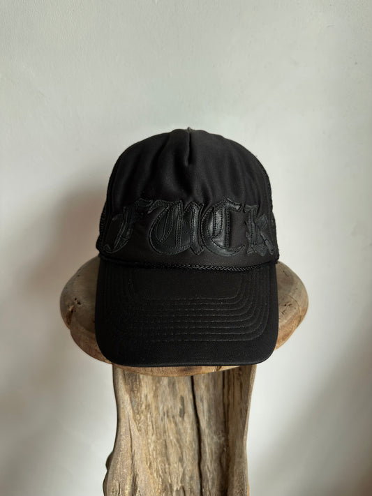 Vintage Chrome Hearts FUCK leather Patch Otto Cap