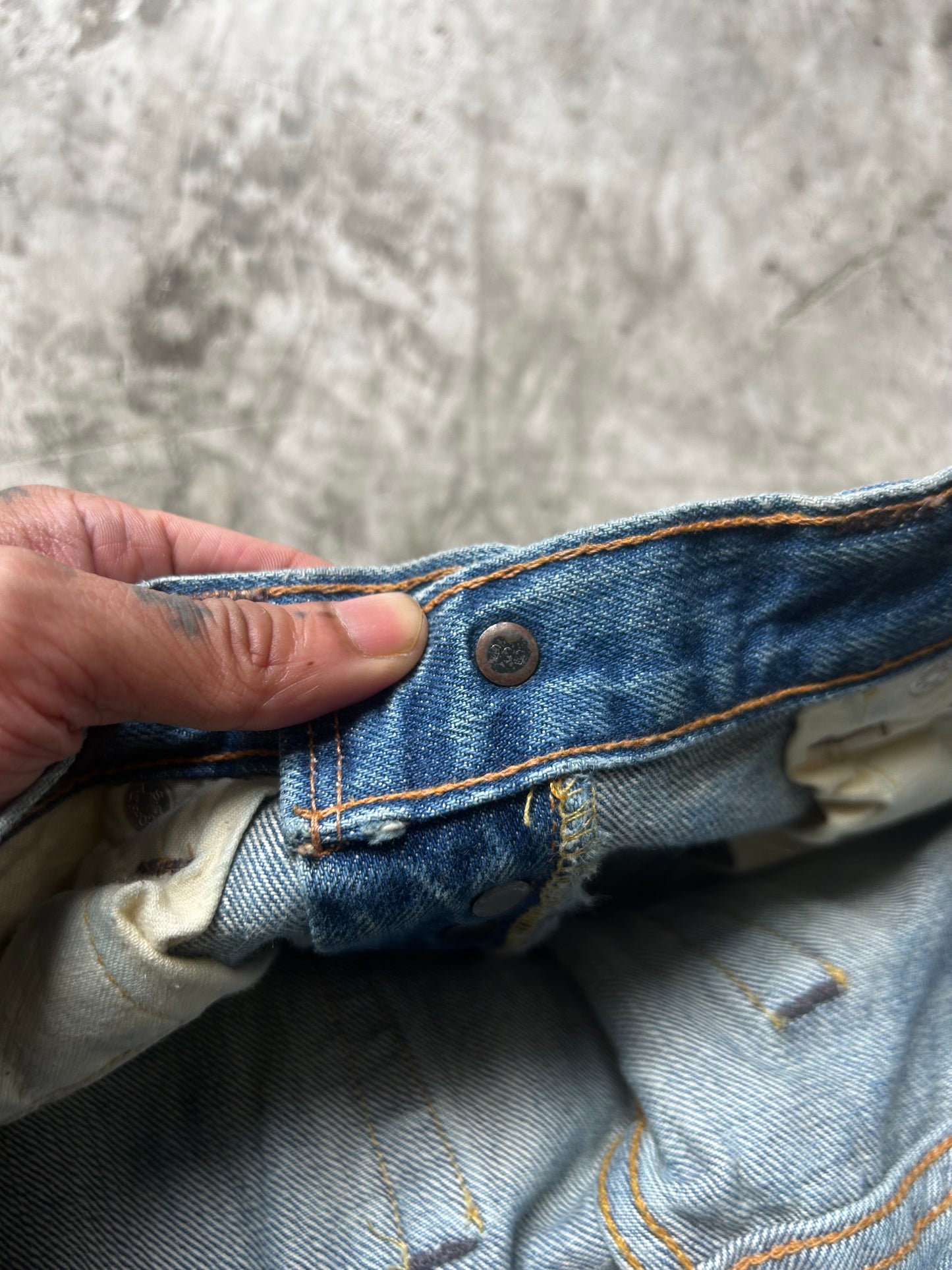 Vintage Levis Big E distressed Boro Jeans