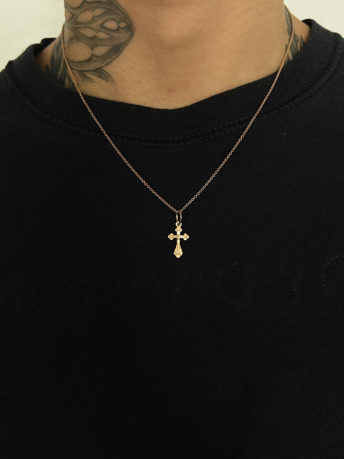 Vintage Gold 14k Russian Cross Charm