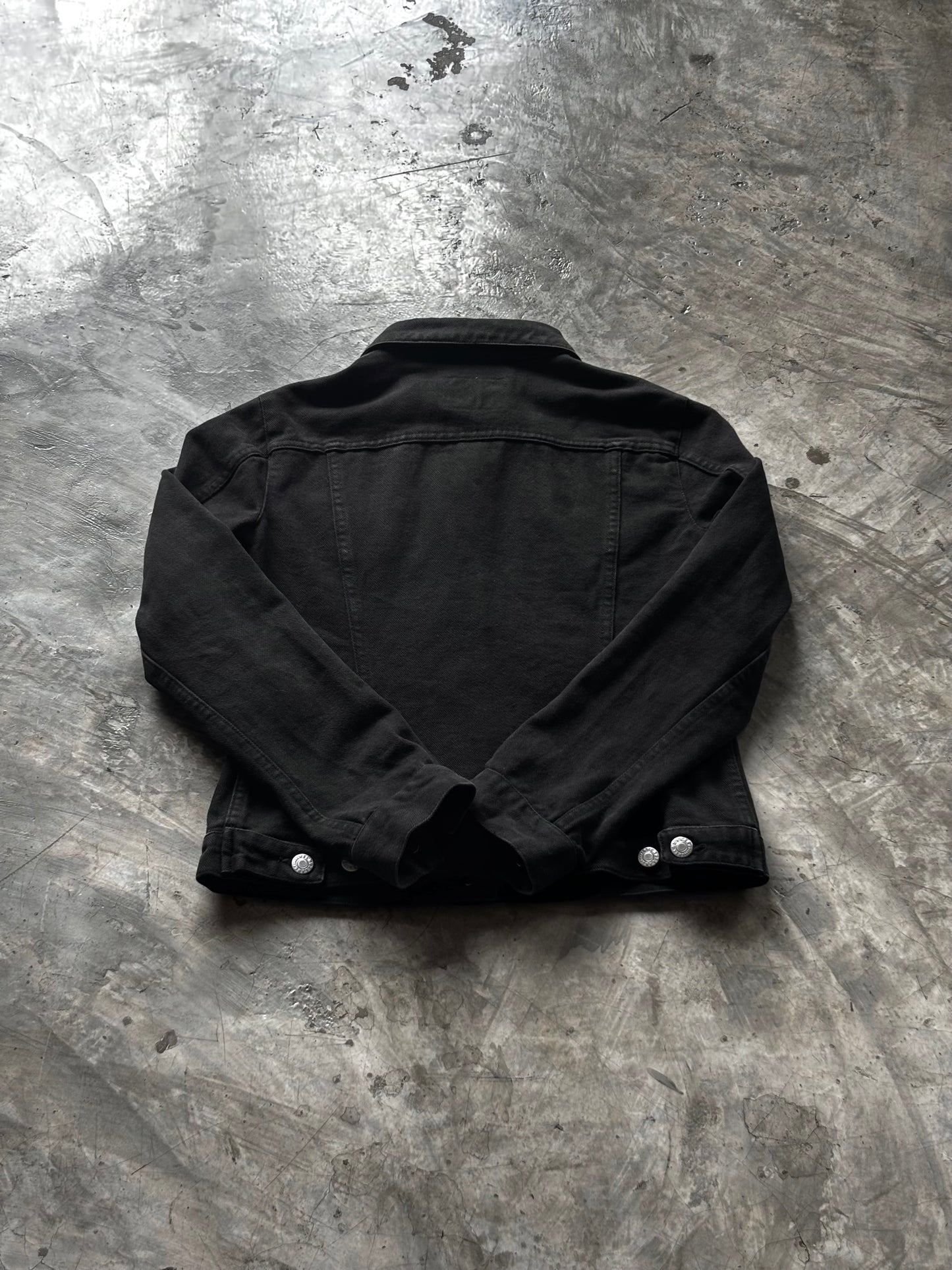 Helmut Lang 1998 Vintage Black Trucker Jacket