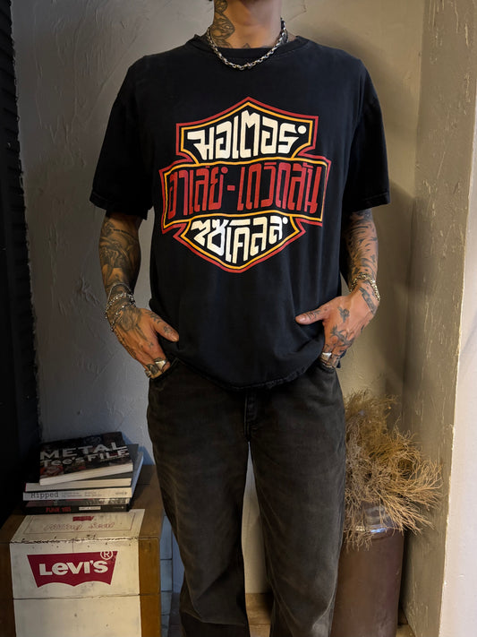 Vintage Late 90’s Harley Davidson Thai Font Tee