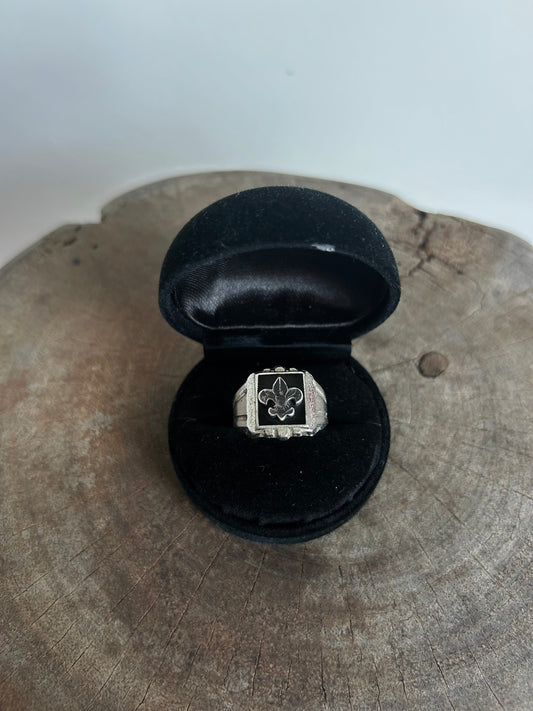 Vintage Sterling Silver 925 Fleur-de-Lis Ring