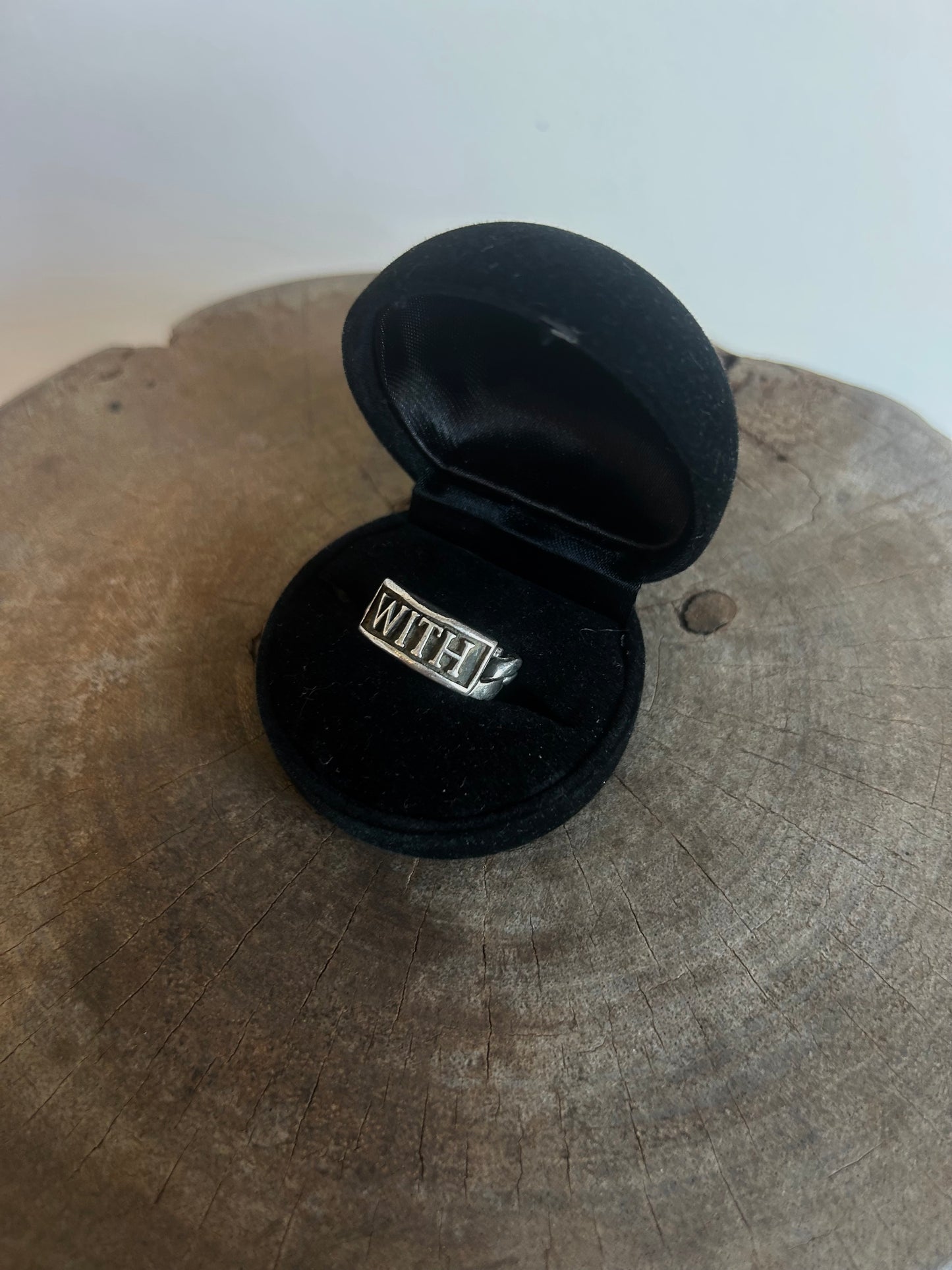Vintage Silver WITH Chain Ring