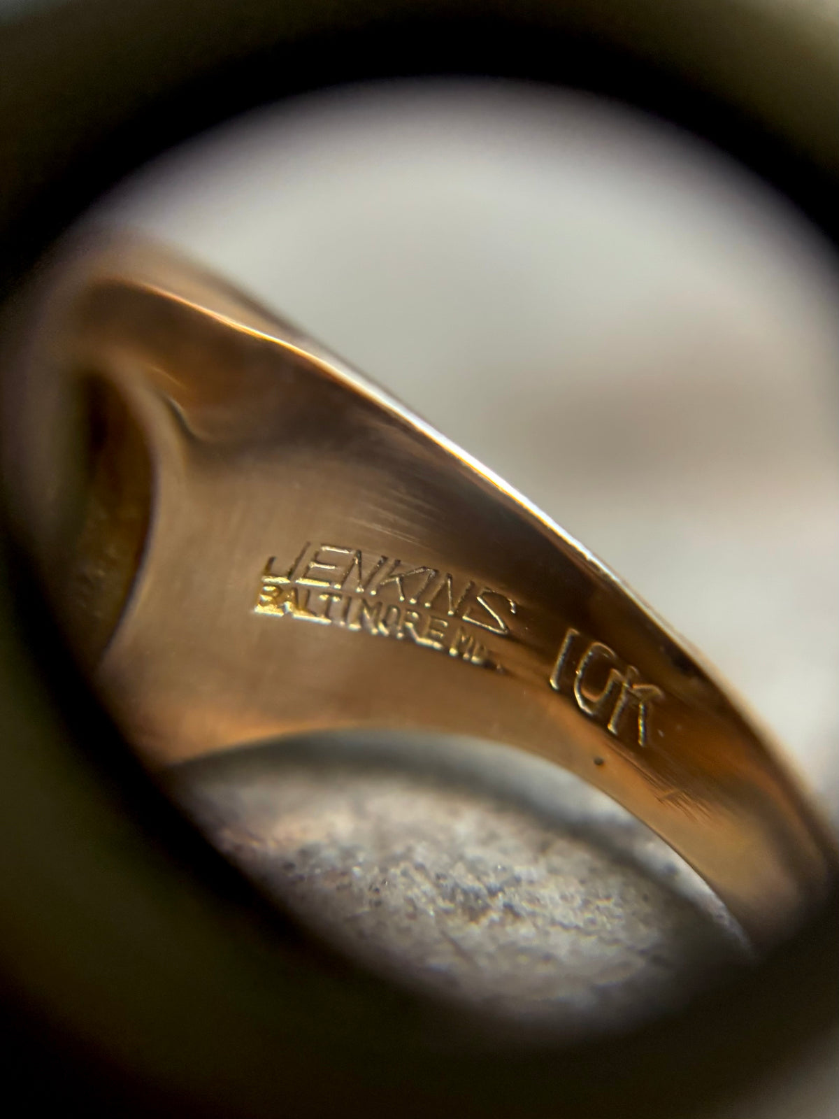 Vintage Gold 10K 1943 Onyx Signet Rings