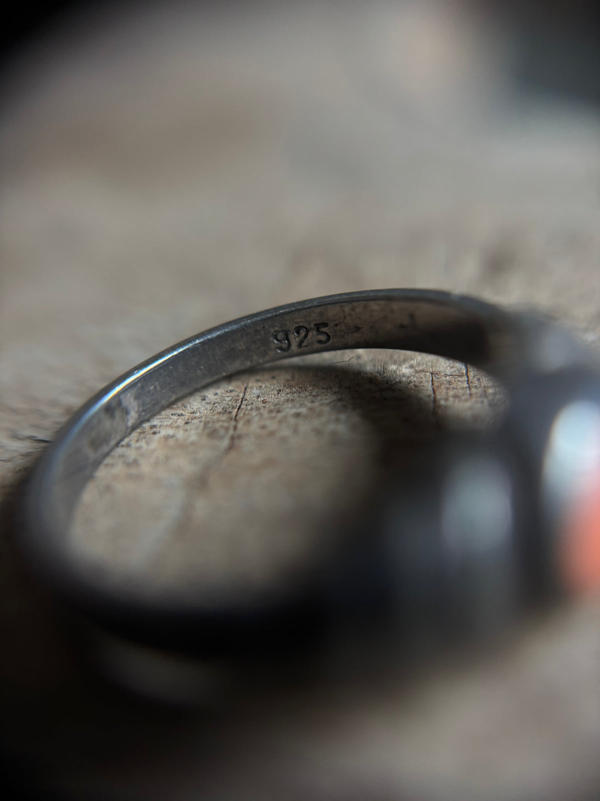 Vintage Silver 925 Carnelian Pinky Ring