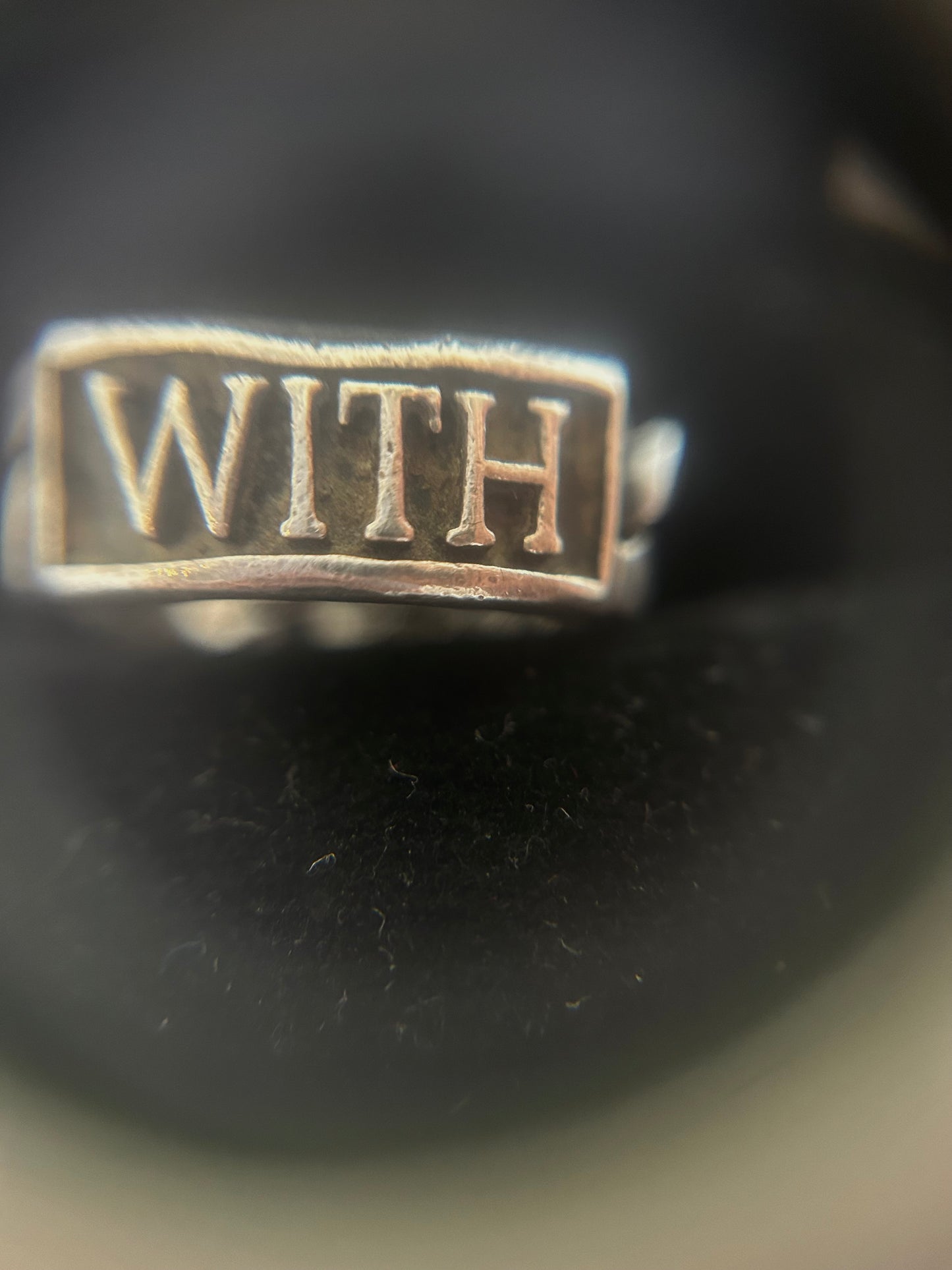 Vintage Silver WITH Chain Ring