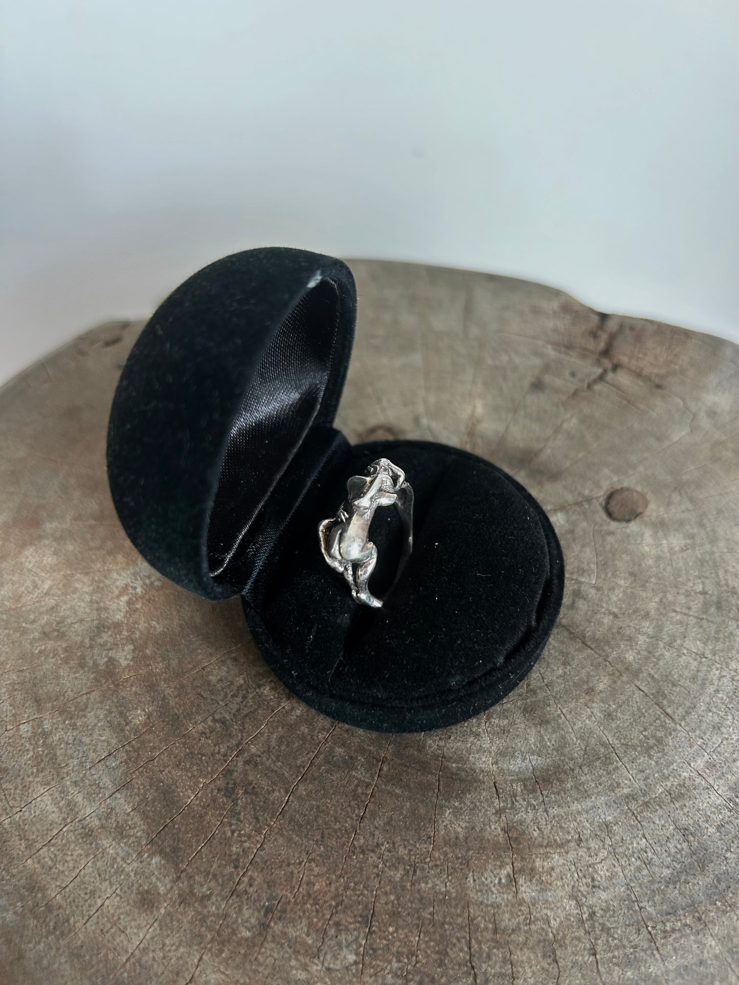 Vintage Silver 925 Erotic Ring