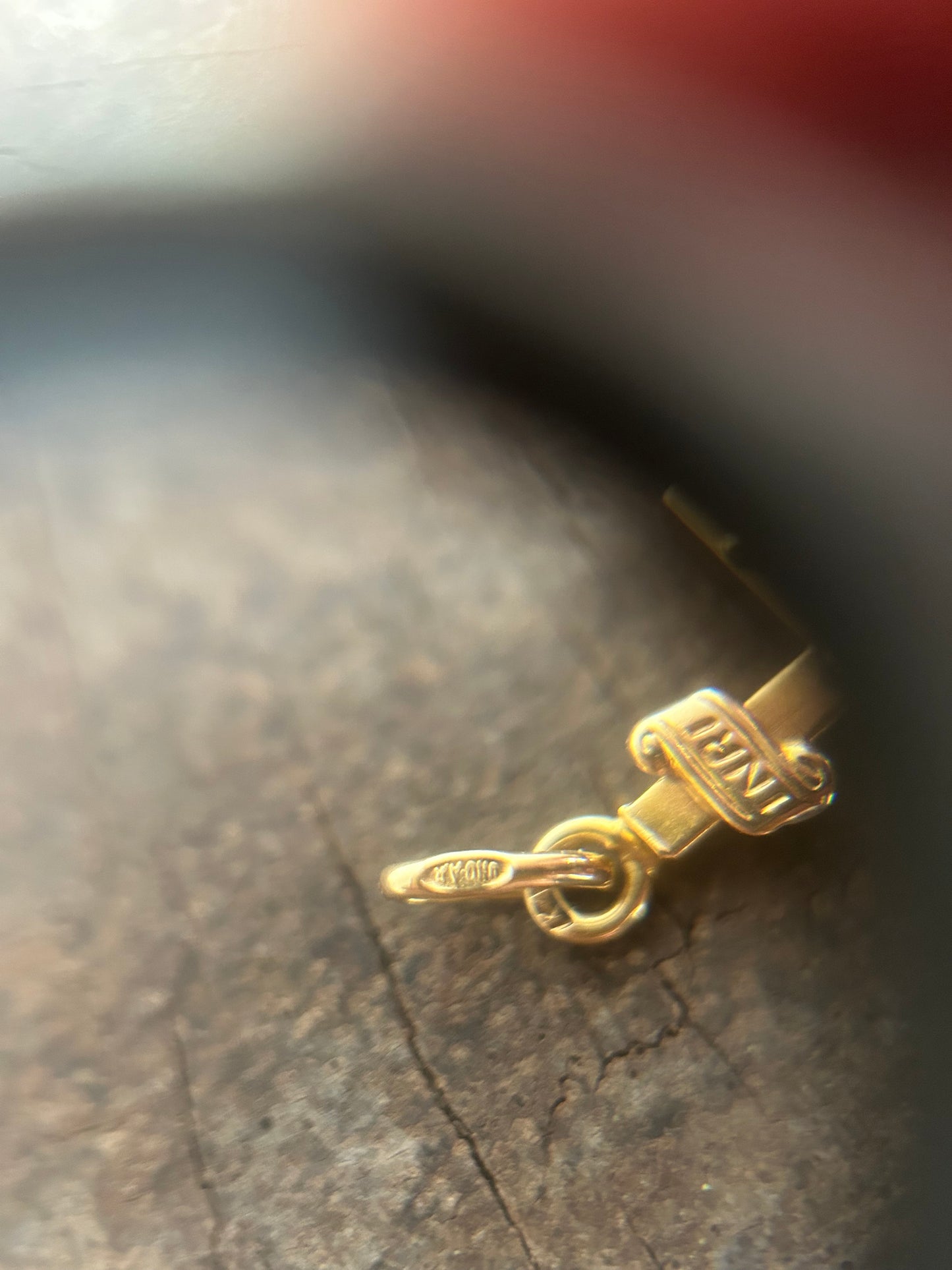 Vintage Gold 18K inri Cross Charm