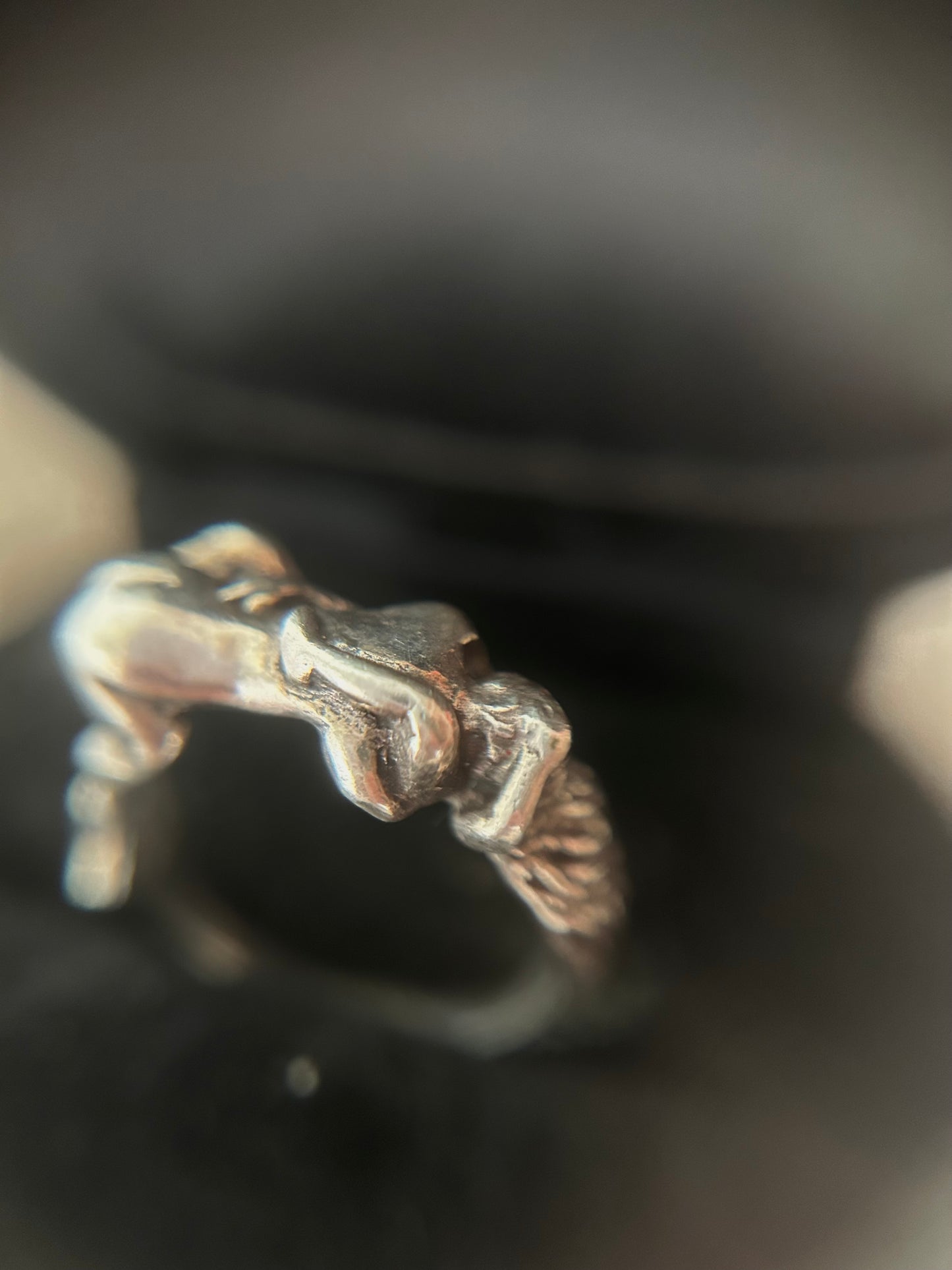 Vintage Silver 925 Erotic Ring