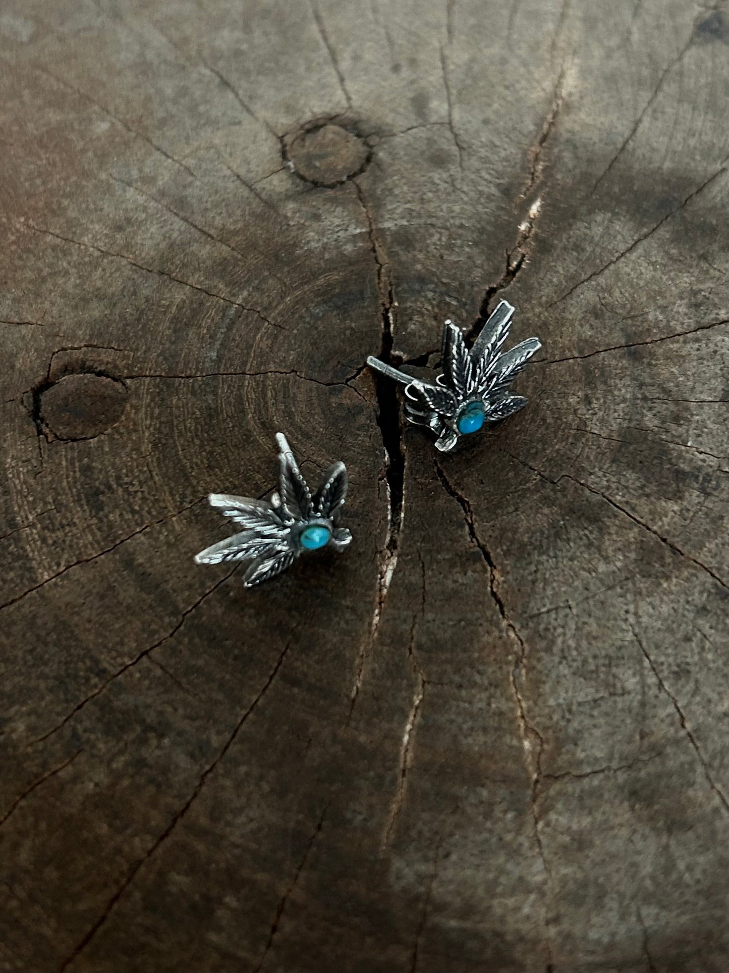 Turquoise Weed Studs